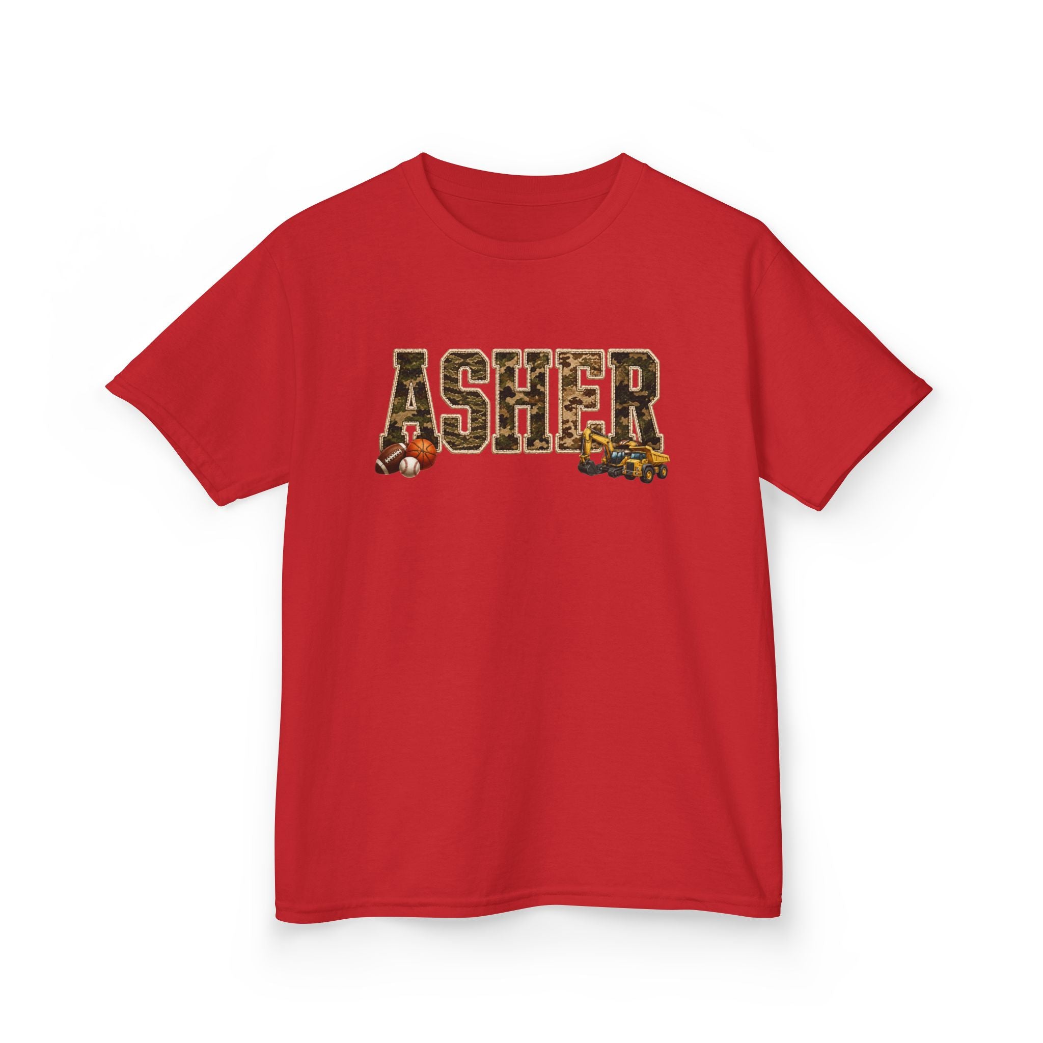 Kids T-Shirt — Personalized 'ASHER' Woodland Animals Name Tee