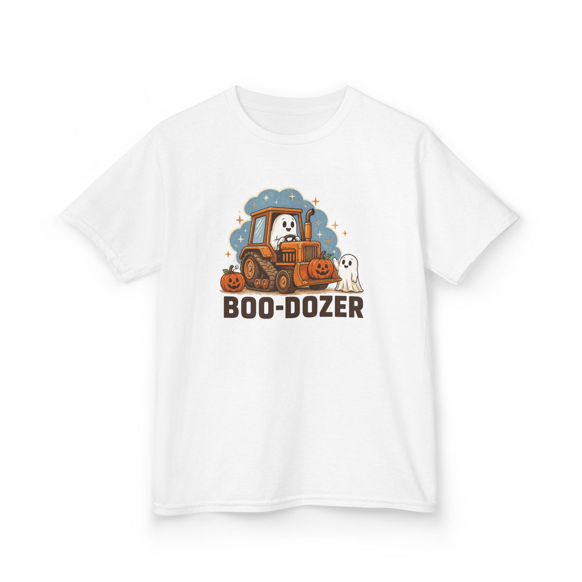Kids Halloween 'Boo-dozer' T-Shirt — Cute Ghost Bulldozer Costume Tee