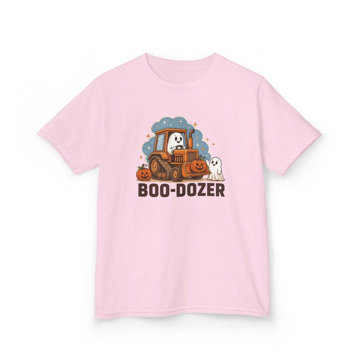 Kids Halloween 'Boo-dozer' T-Shirt — Cute Ghost Bulldozer Costume Tee