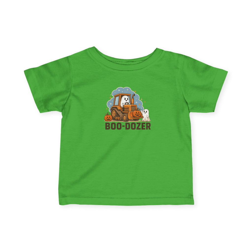 Boo-dozer Infant Tee — Cute Halloween Bulldozer Ghost Baby Shirt