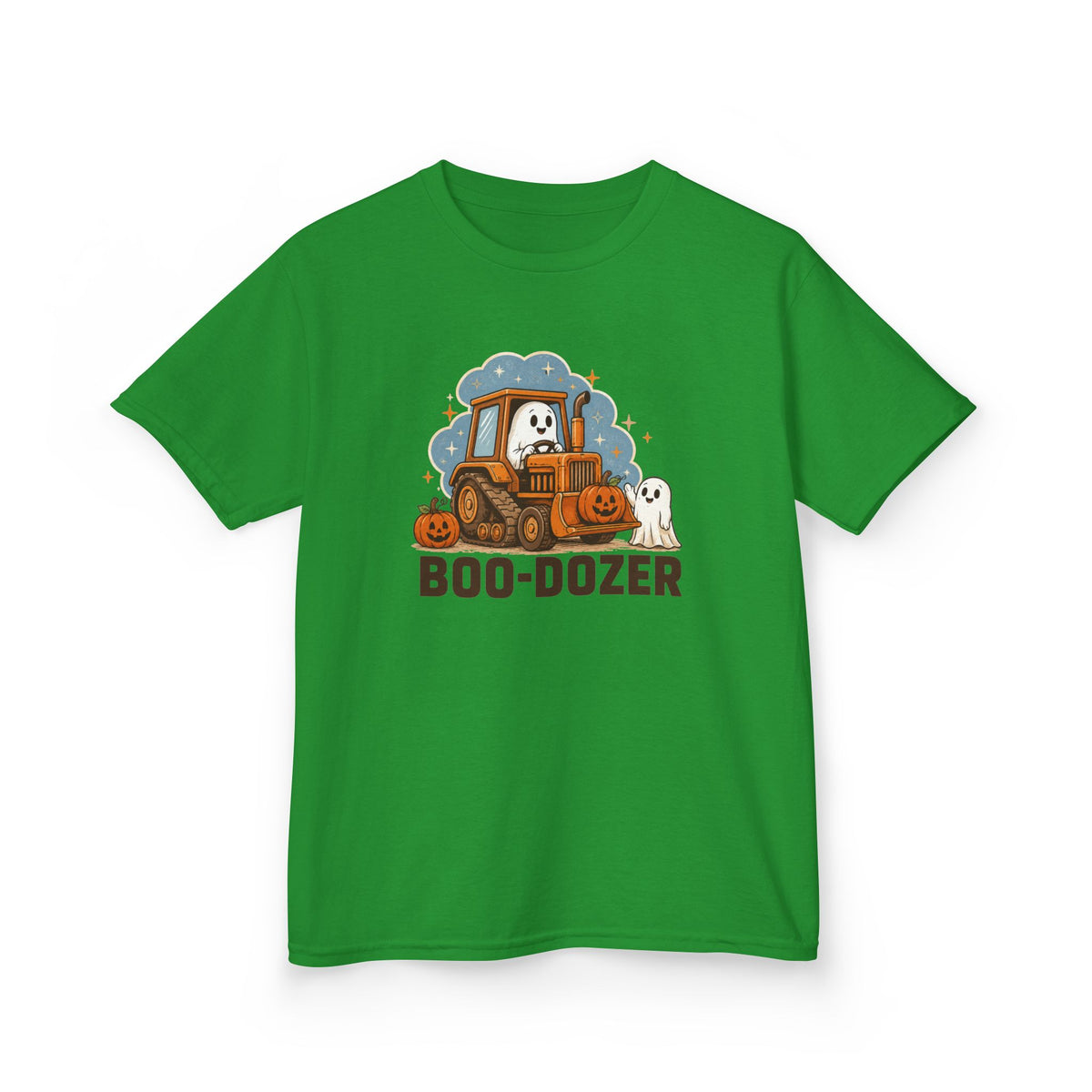 Kids Halloween 'Boo-dozer' T-Shirt — Cute Ghost Bulldozer Costume Tee