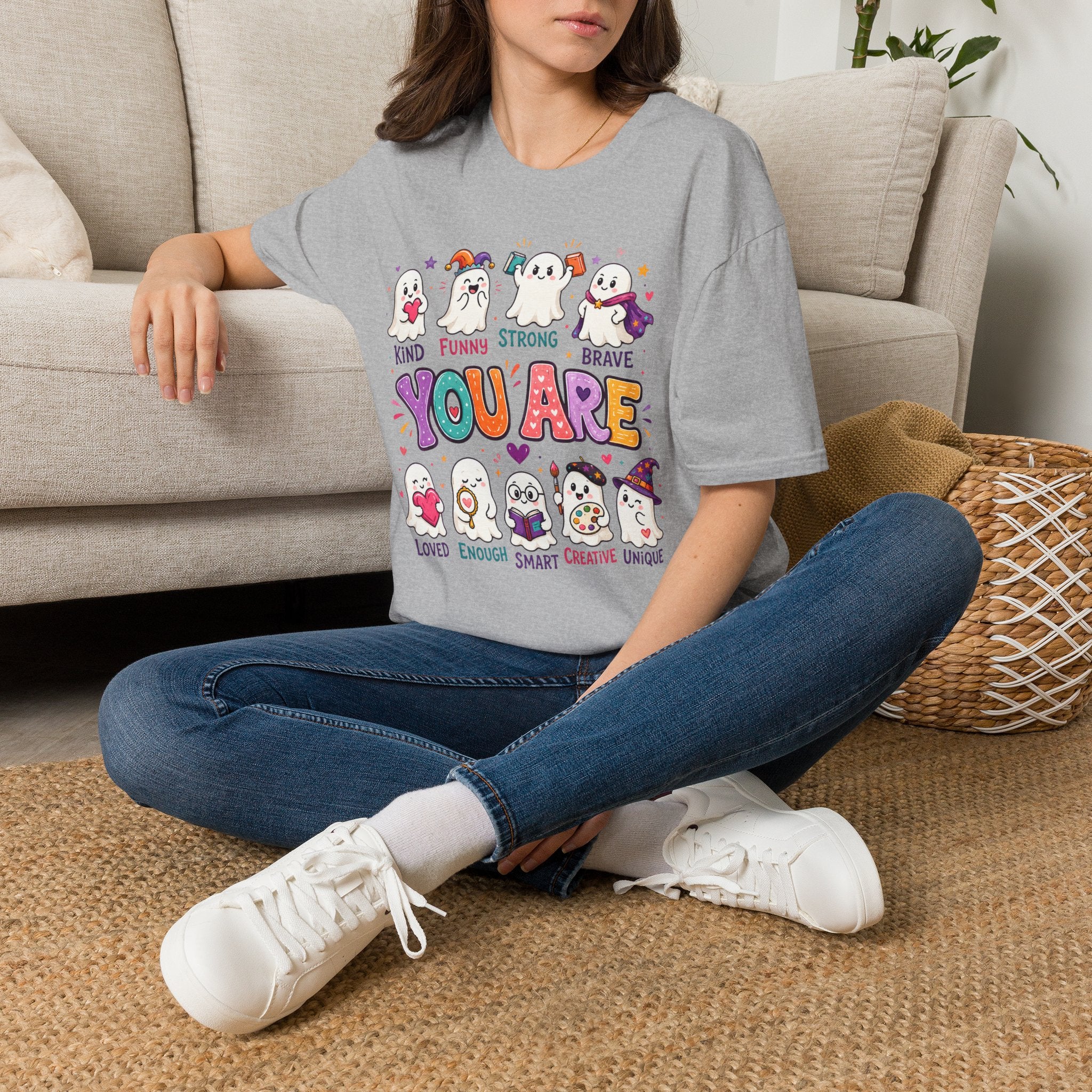 You Are Cute Ghosts T-Shirt — Kind Funny Strong Brave Inspirational Tee