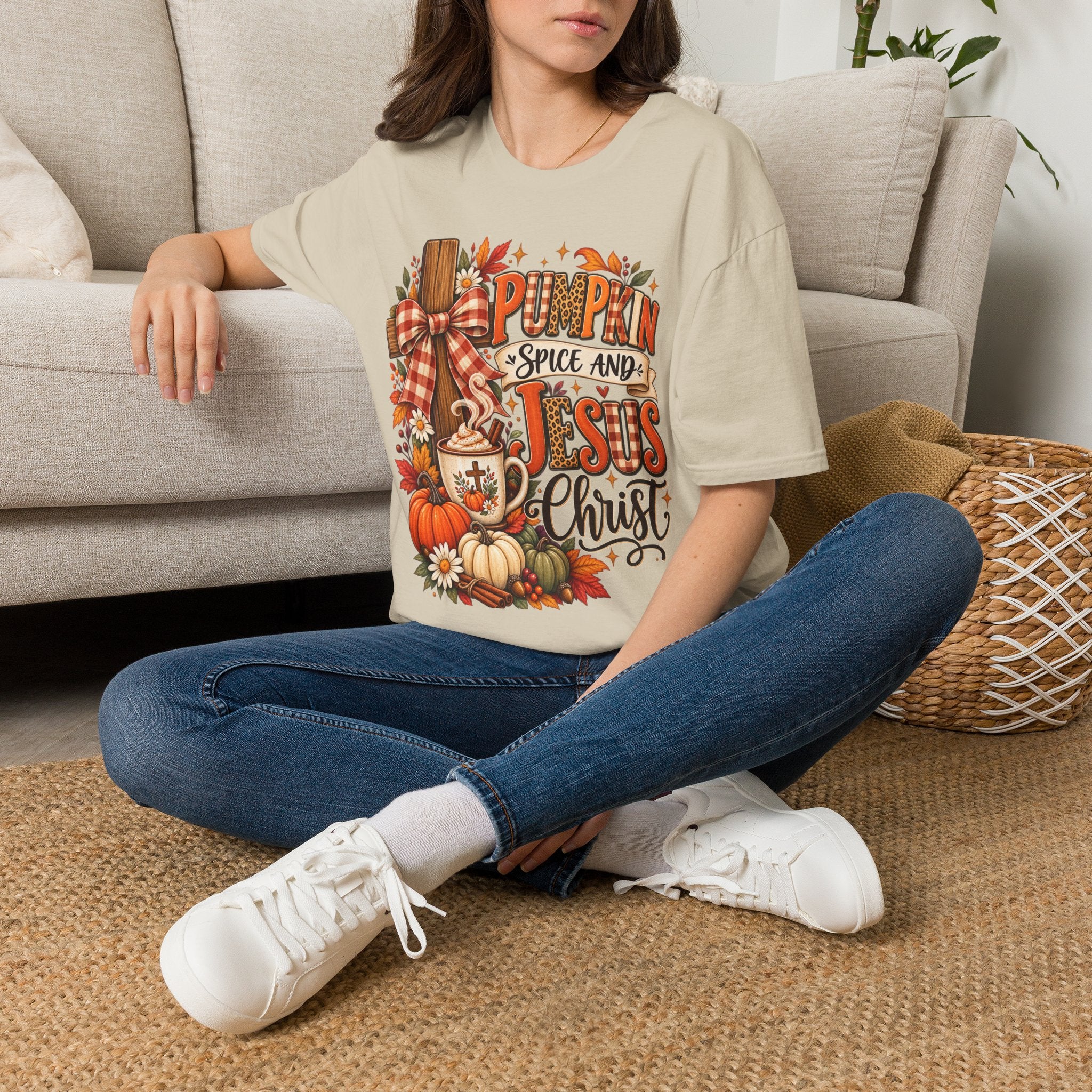 Pumpkin Spice and Jesus Fall T-Shirt