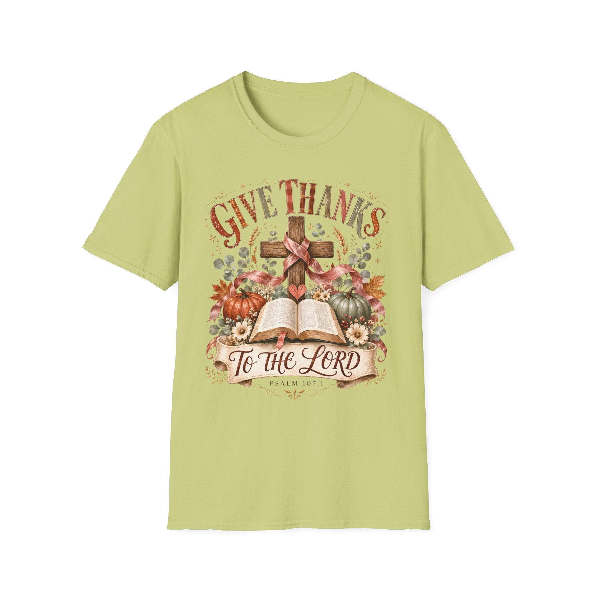 Give Thanks Christian T-Shirt — “Give Thanks to the Lord” Fall Faith Tee