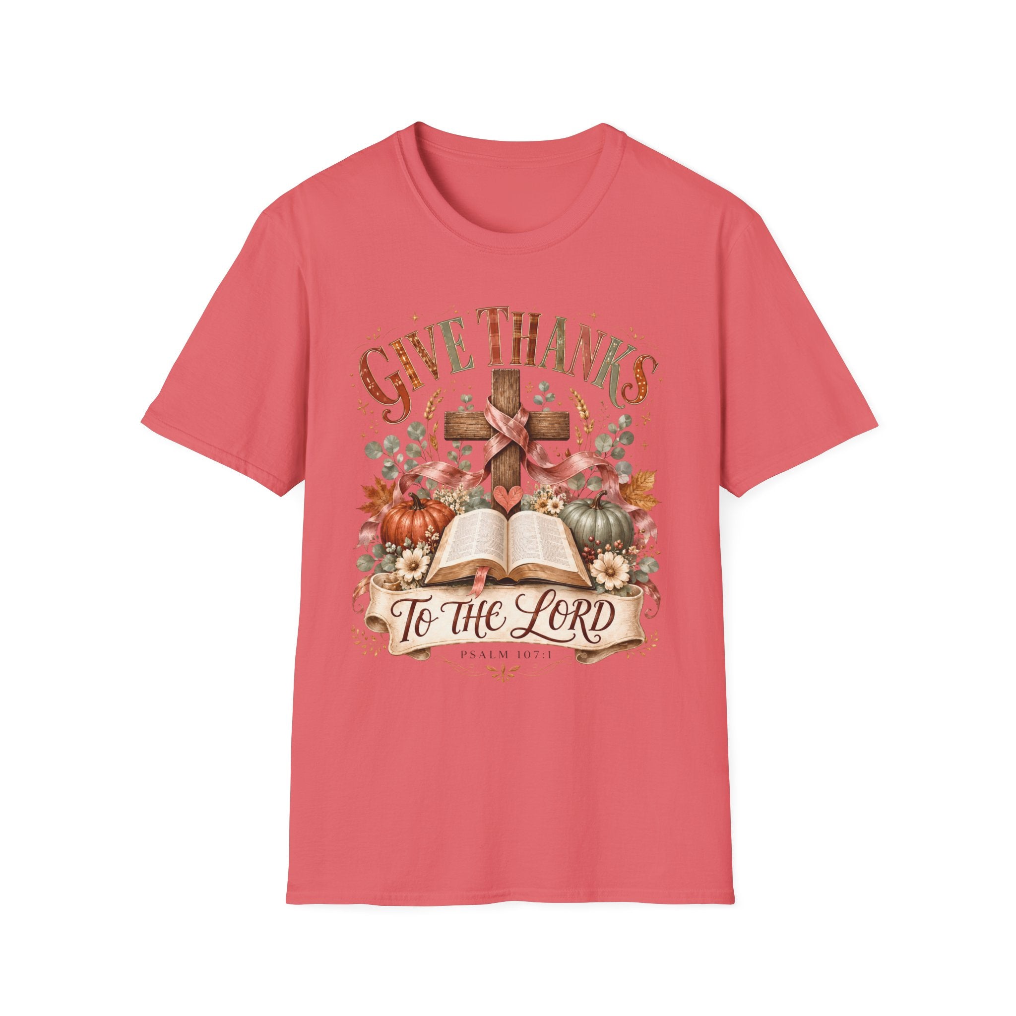 Give Thanks Christian T-Shirt — “Give Thanks to the Lord” Fall Faith Tee