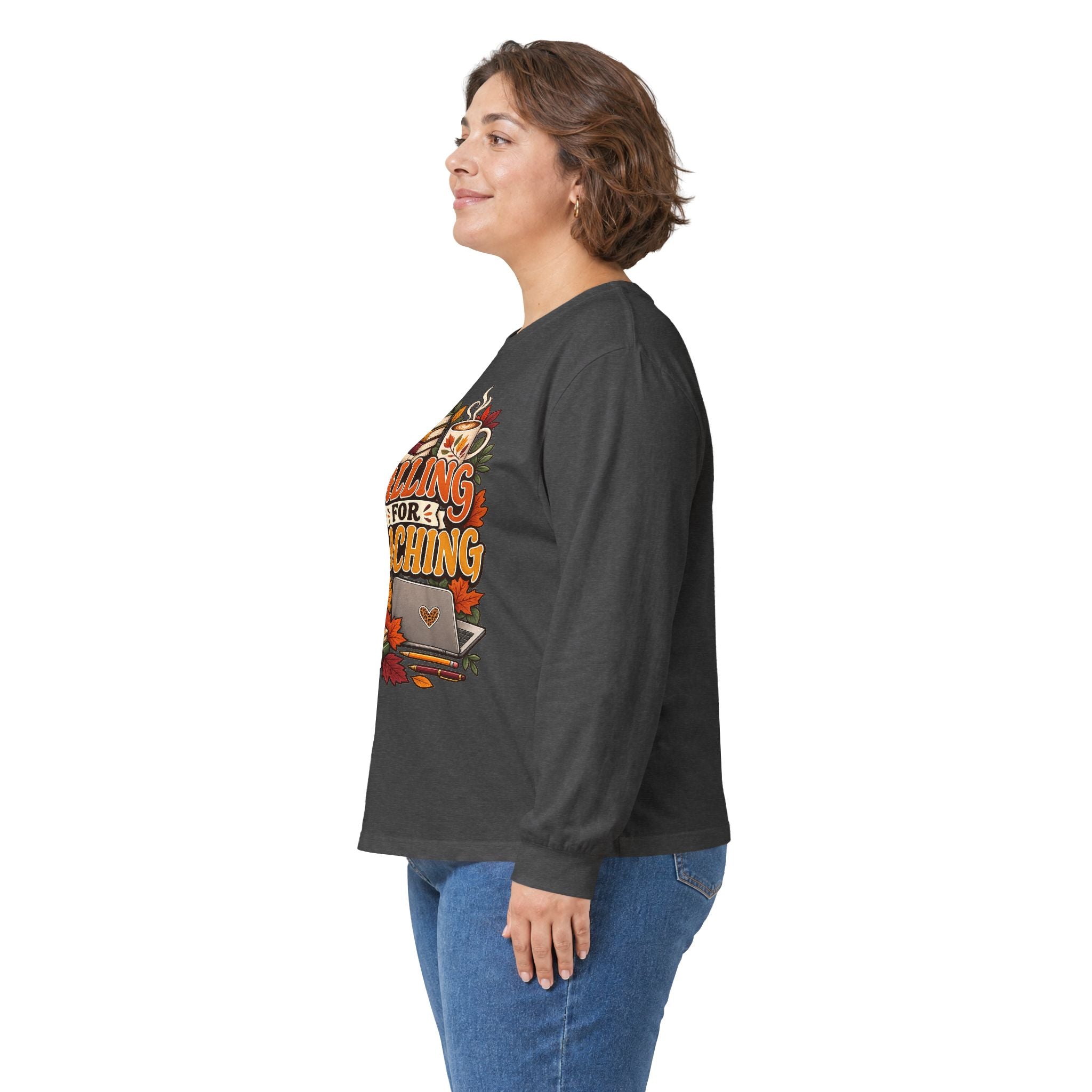 Long Sleeve Tee — "Falling for Teaching" Autumn Teacher Shirt