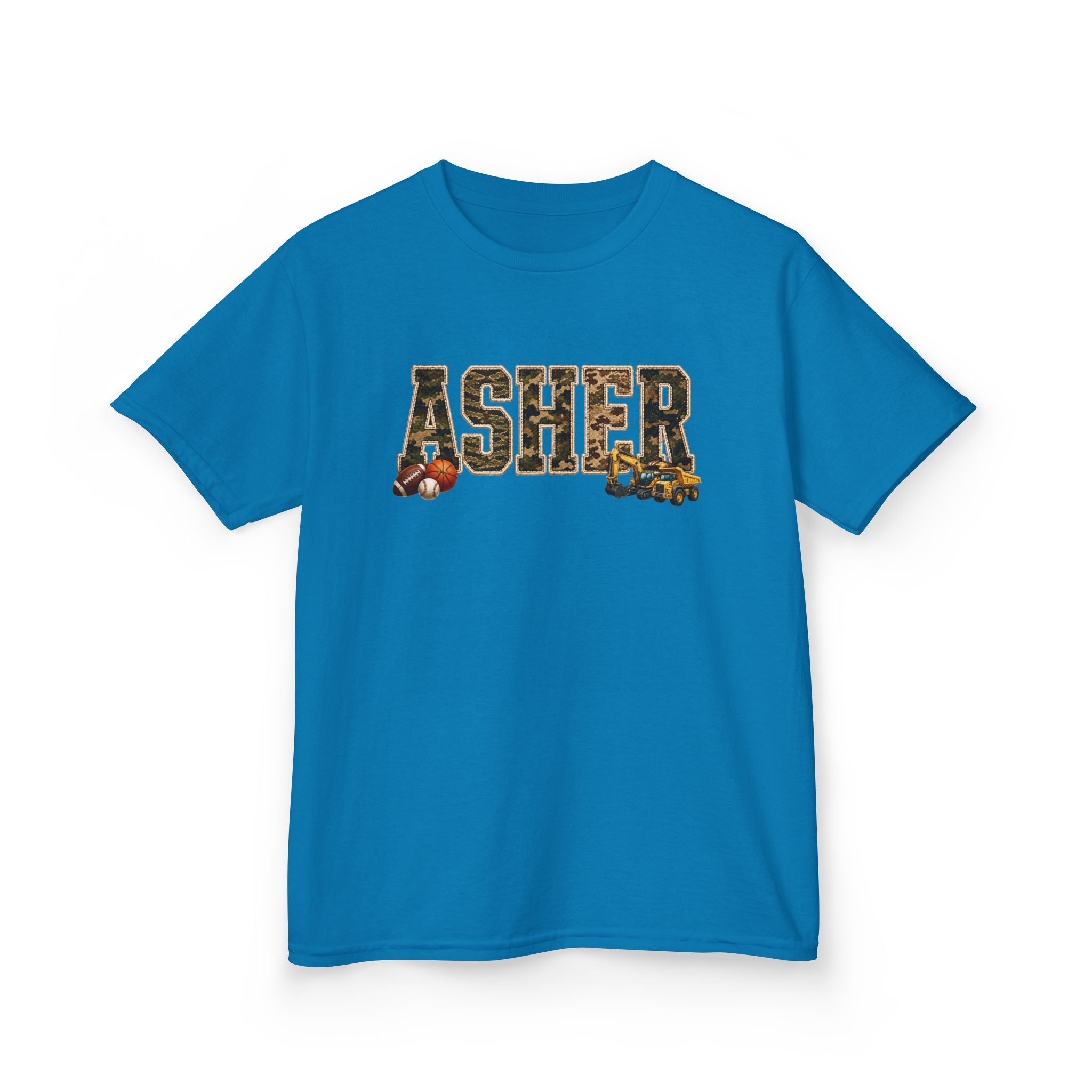 Kids T-Shirt — Personalized 'ASHER' Woodland Animals Name Tee