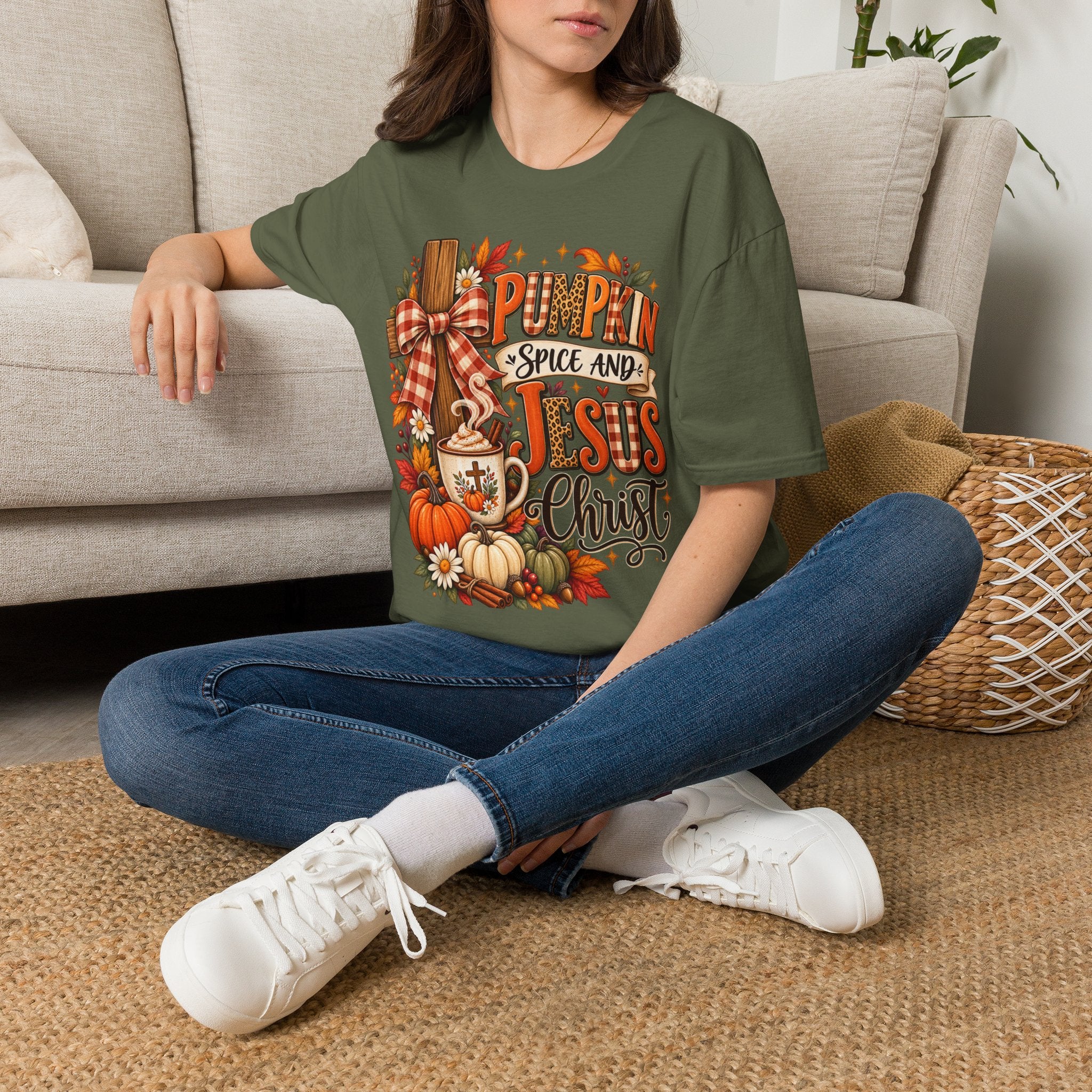 Pumpkin Spice and Jesus Fall T-Shirt