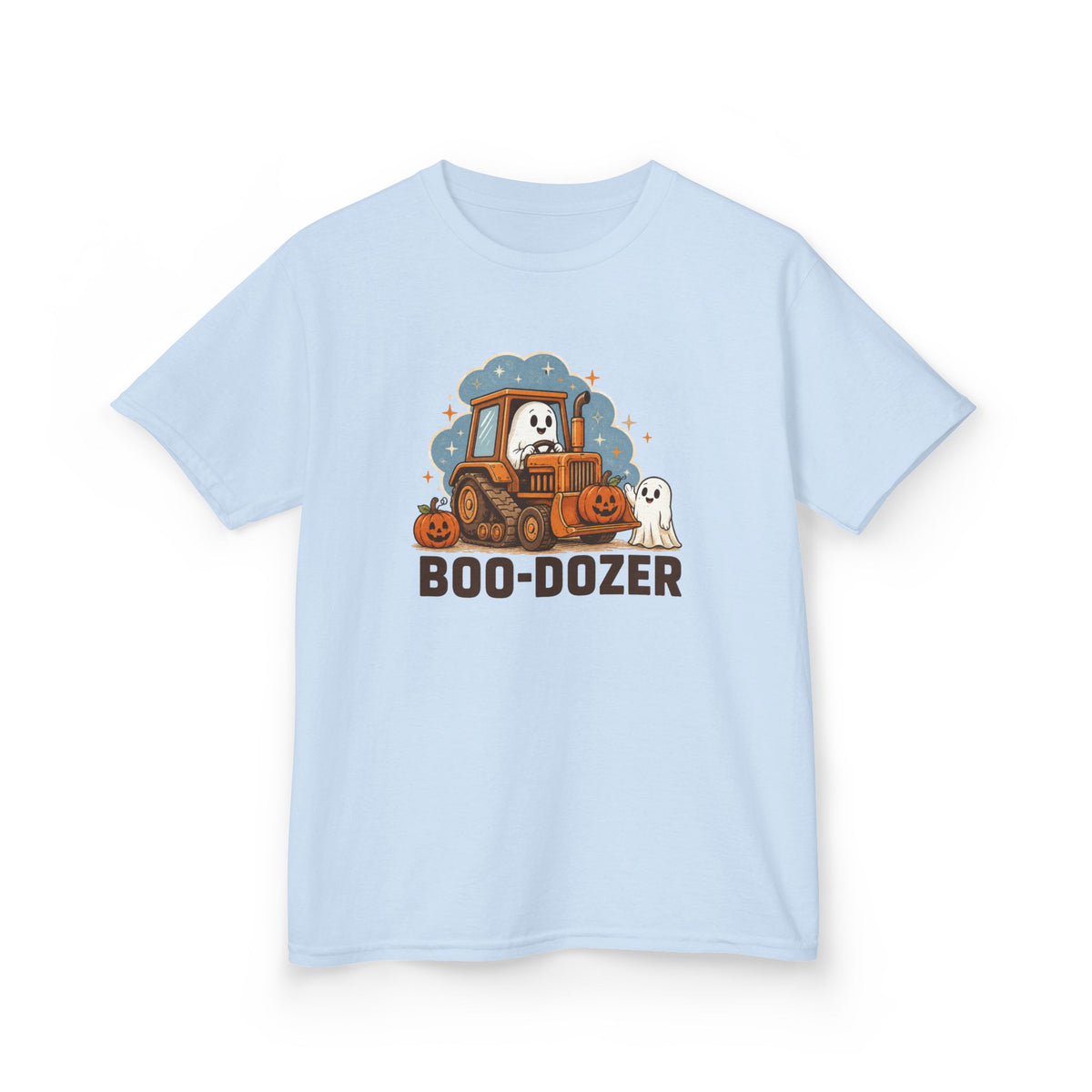 Kids Halloween 'Boo-dozer' T-Shirt — Cute Ghost Bulldozer Costume Tee