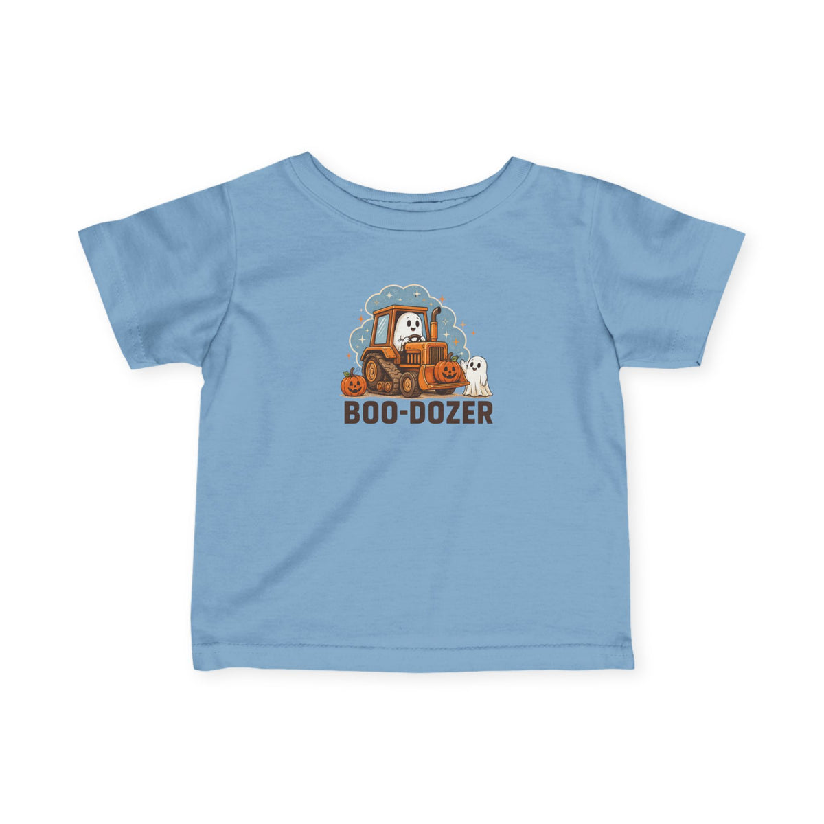 Boo-dozer Infant Tee — Cute Halloween Bulldozer Ghost Baby Shirt