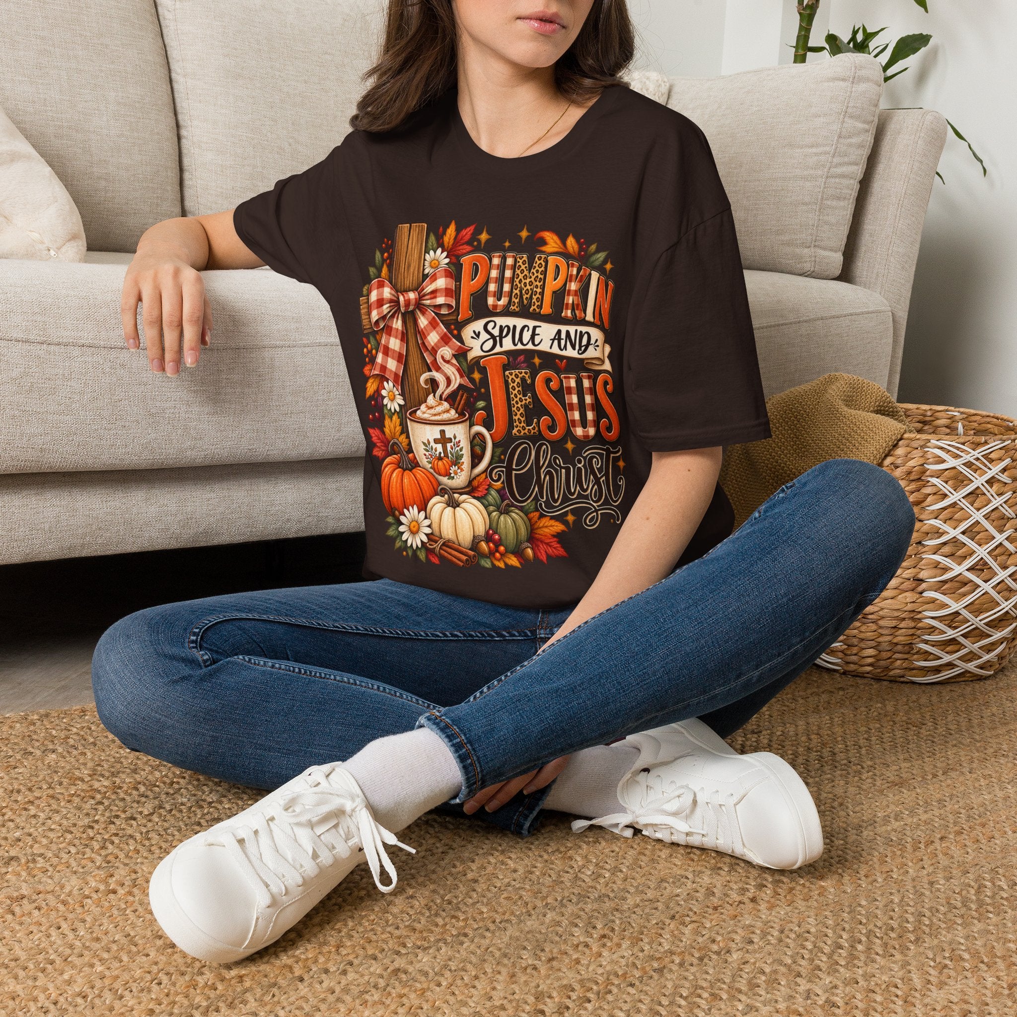 Pumpkin Spice and Jesus Fall T-Shirt