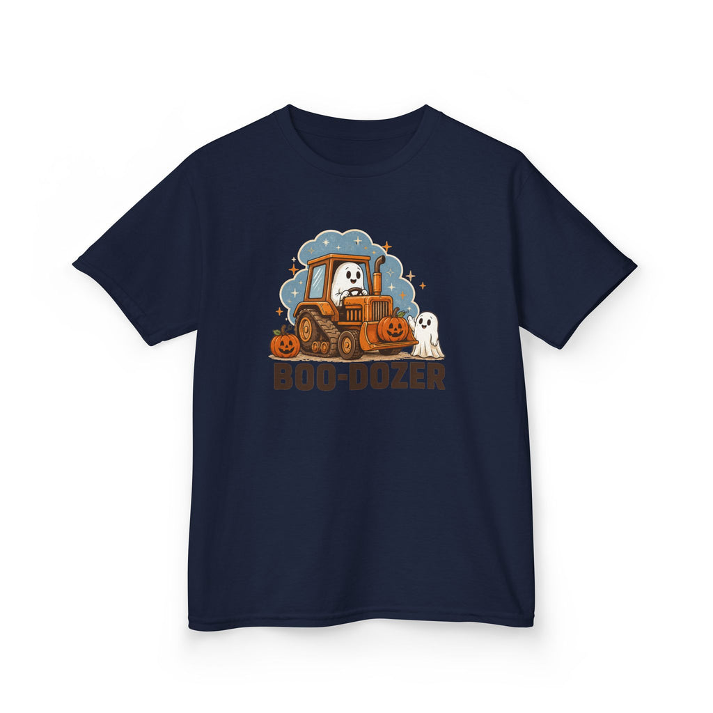 Kids Halloween 'Boo-dozer' T-Shirt — Cute Ghost Bulldozer Costume Tee