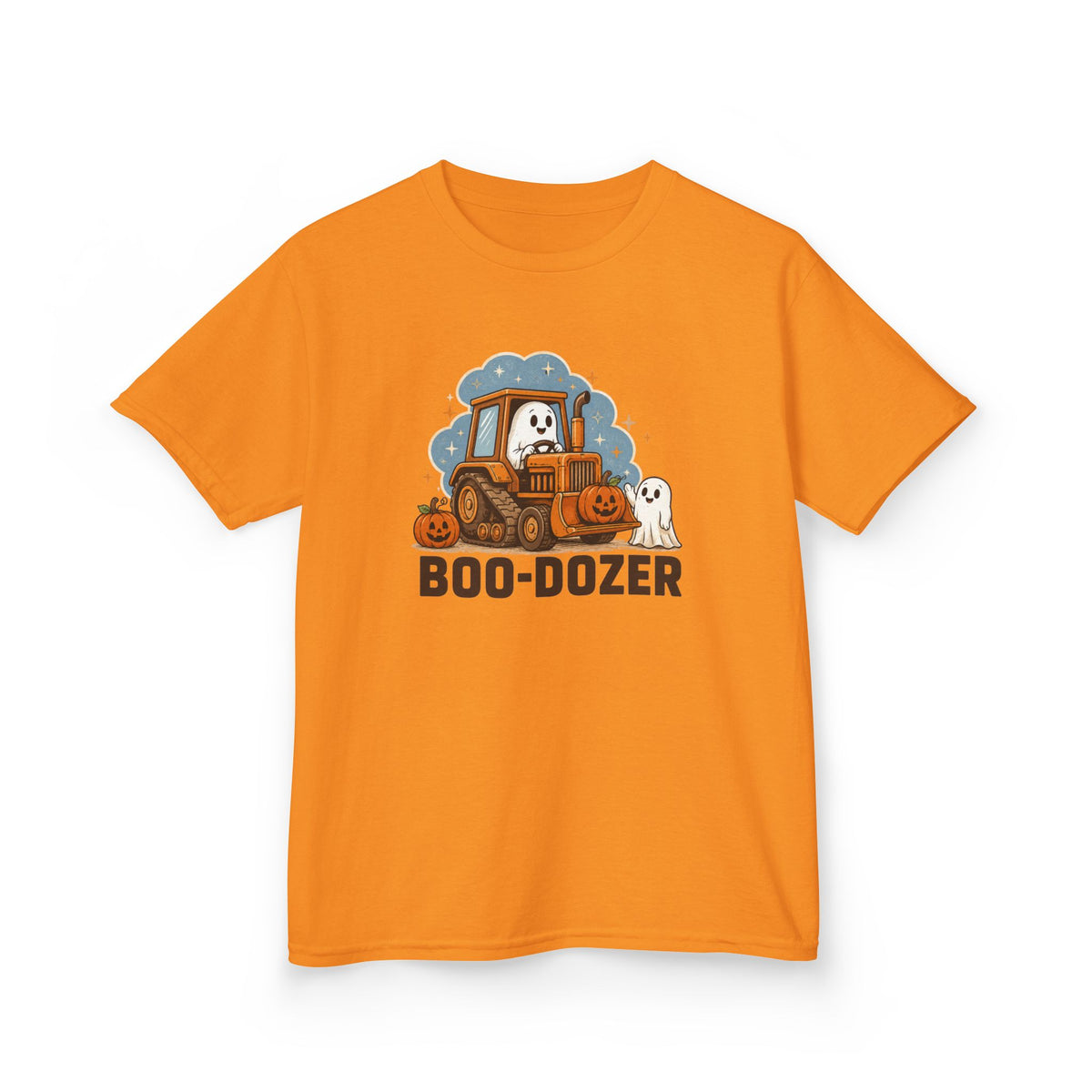 Kids Halloween 'Boo-dozer' T-Shirt — Cute Ghost Bulldozer Costume Tee