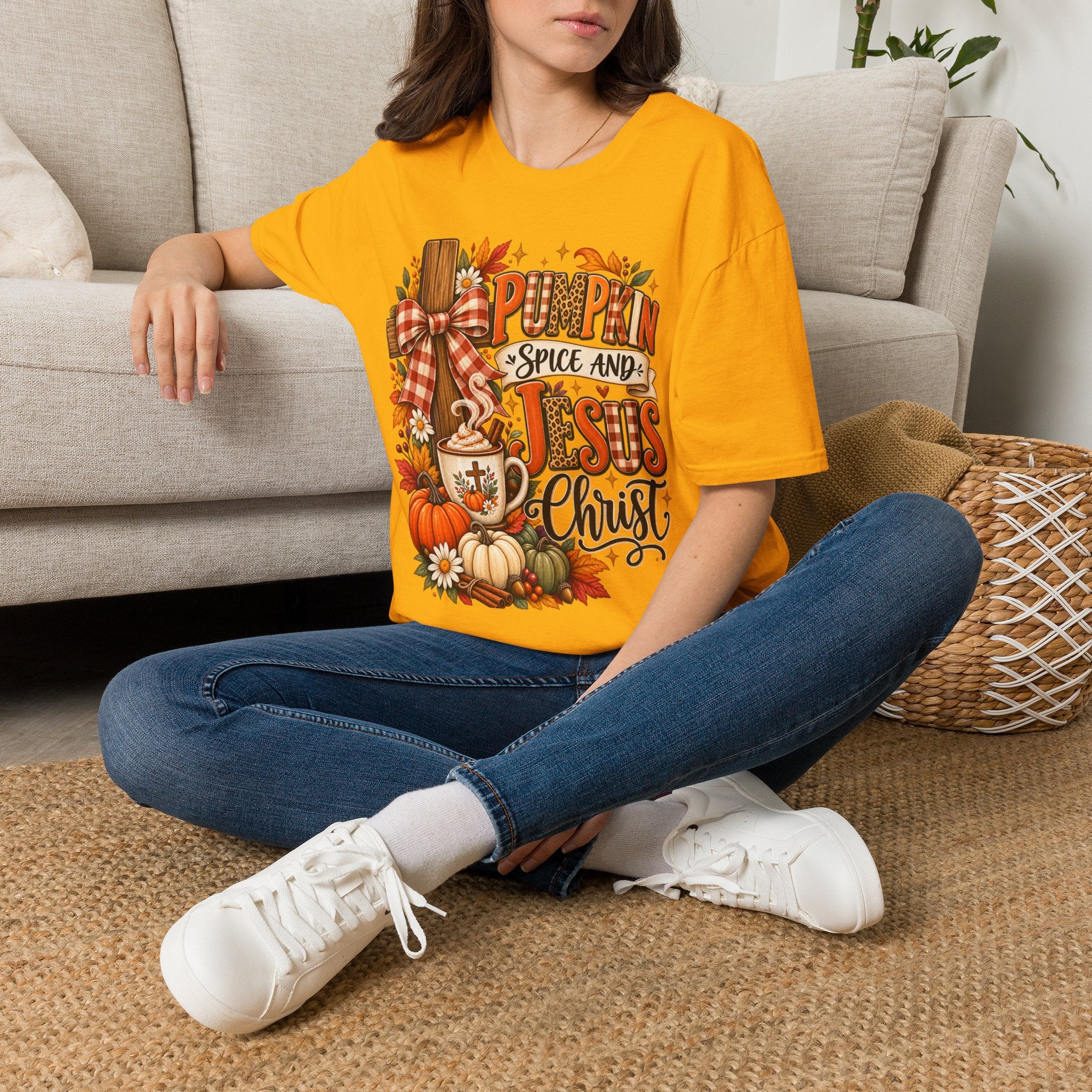 Pumpkin Spice and Jesus Fall T-Shirt