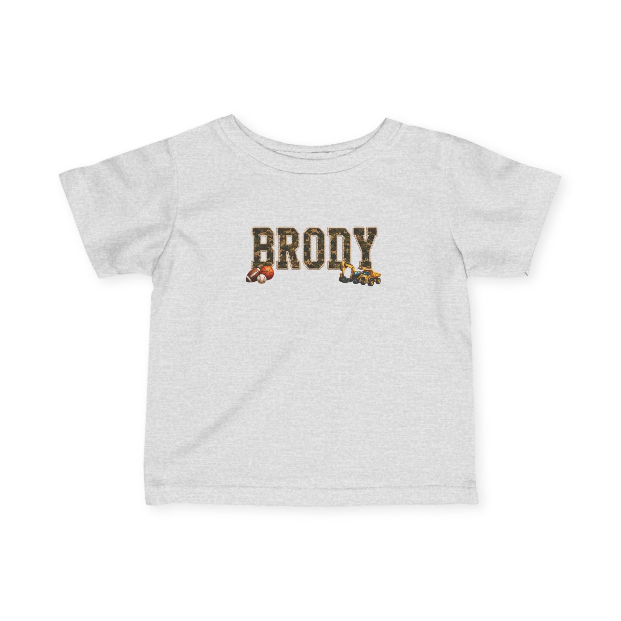 Infant Tee — "Brody" Woodland Toy Name Baby Shirt