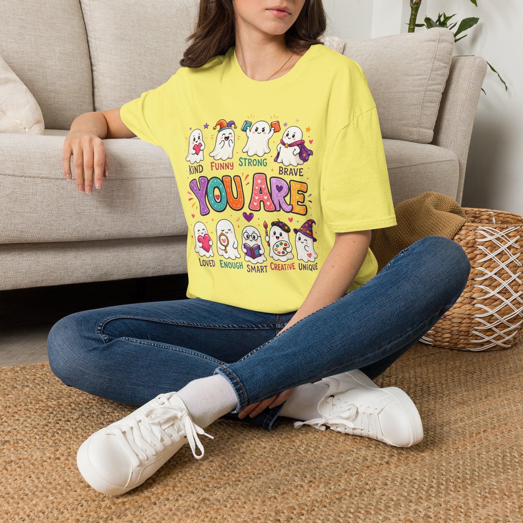 You Are Cute Ghosts T-Shirt — Kind Funny Strong Brave Inspirational Tee