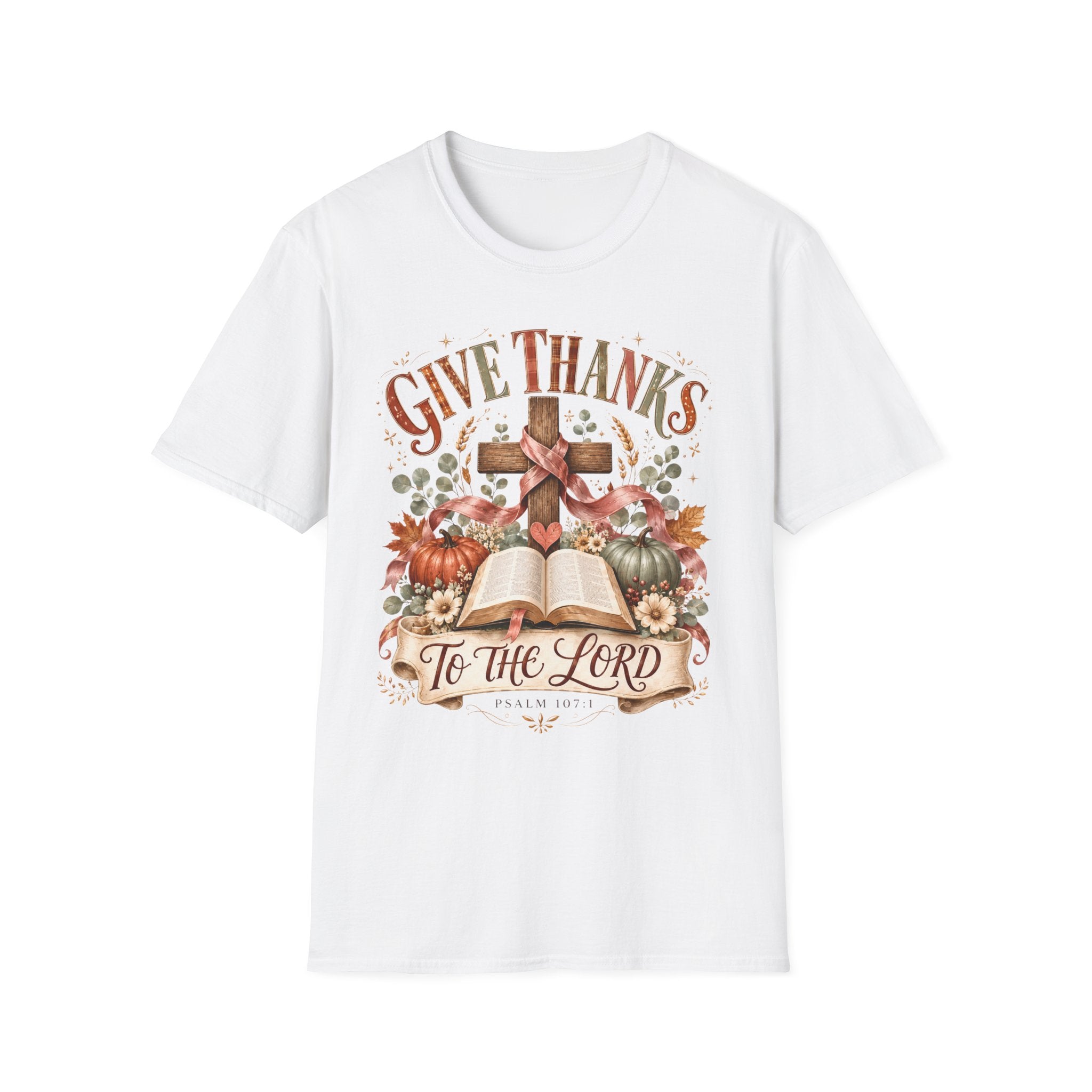 Give Thanks Christian T-Shirt — “Give Thanks to the Lord” Fall Faith Tee