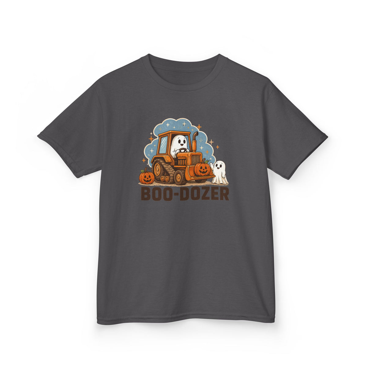 Kids Halloween 'Boo-dozer' T-Shirt — Cute Ghost Bulldozer Costume Tee