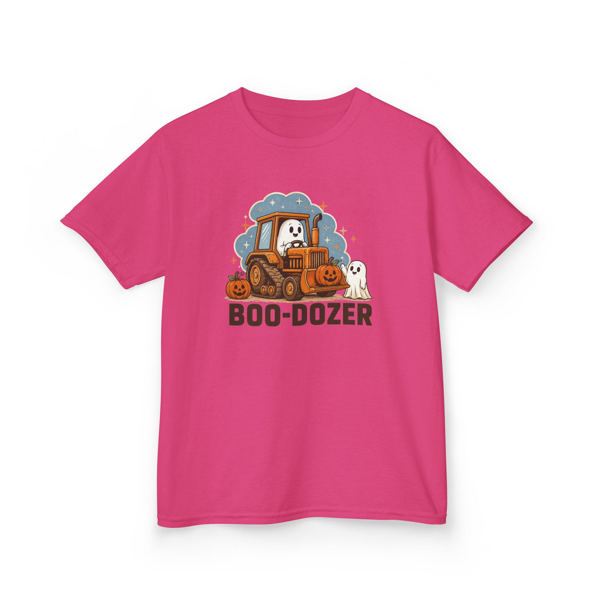 Kids Halloween 'Boo-dozer' T-Shirt — Cute Ghost Bulldozer Costume Tee