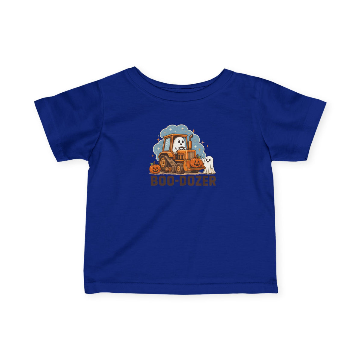 Boo-dozer Infant Tee — Cute Halloween Bulldozer Ghost Baby Shirt