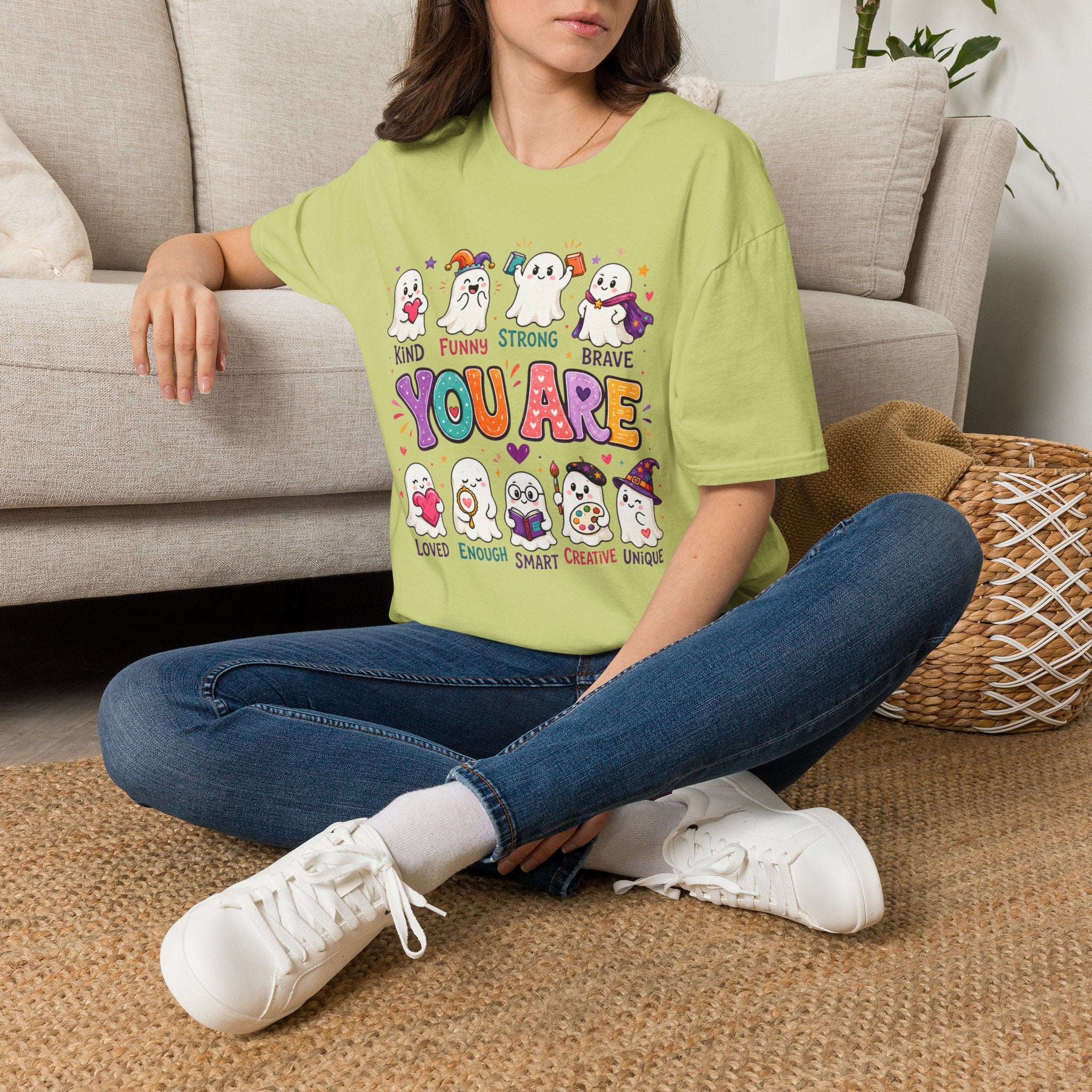 You Are Cute Ghosts T-Shirt — Kind Funny Strong Brave Inspirational Tee