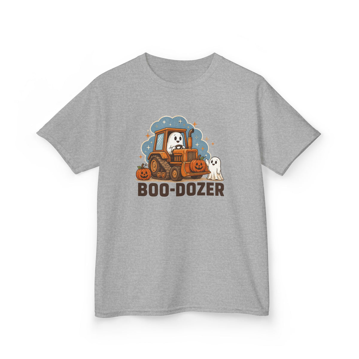 Kids Halloween 'Boo-dozer' T-Shirt — Cute Ghost Bulldozer Costume Tee
