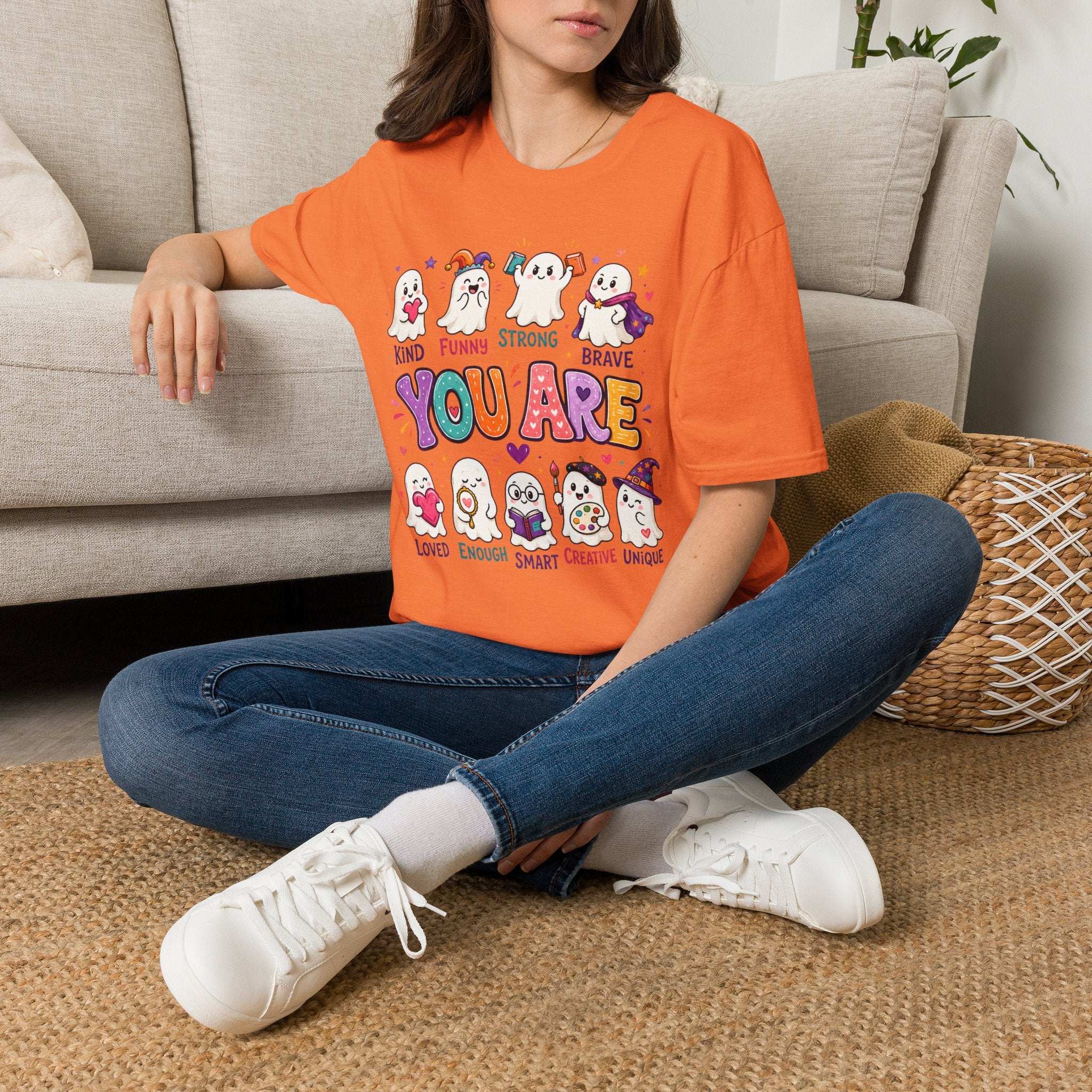 You Are Cute Ghosts T-Shirt — Kind Funny Strong Brave Inspirational Tee