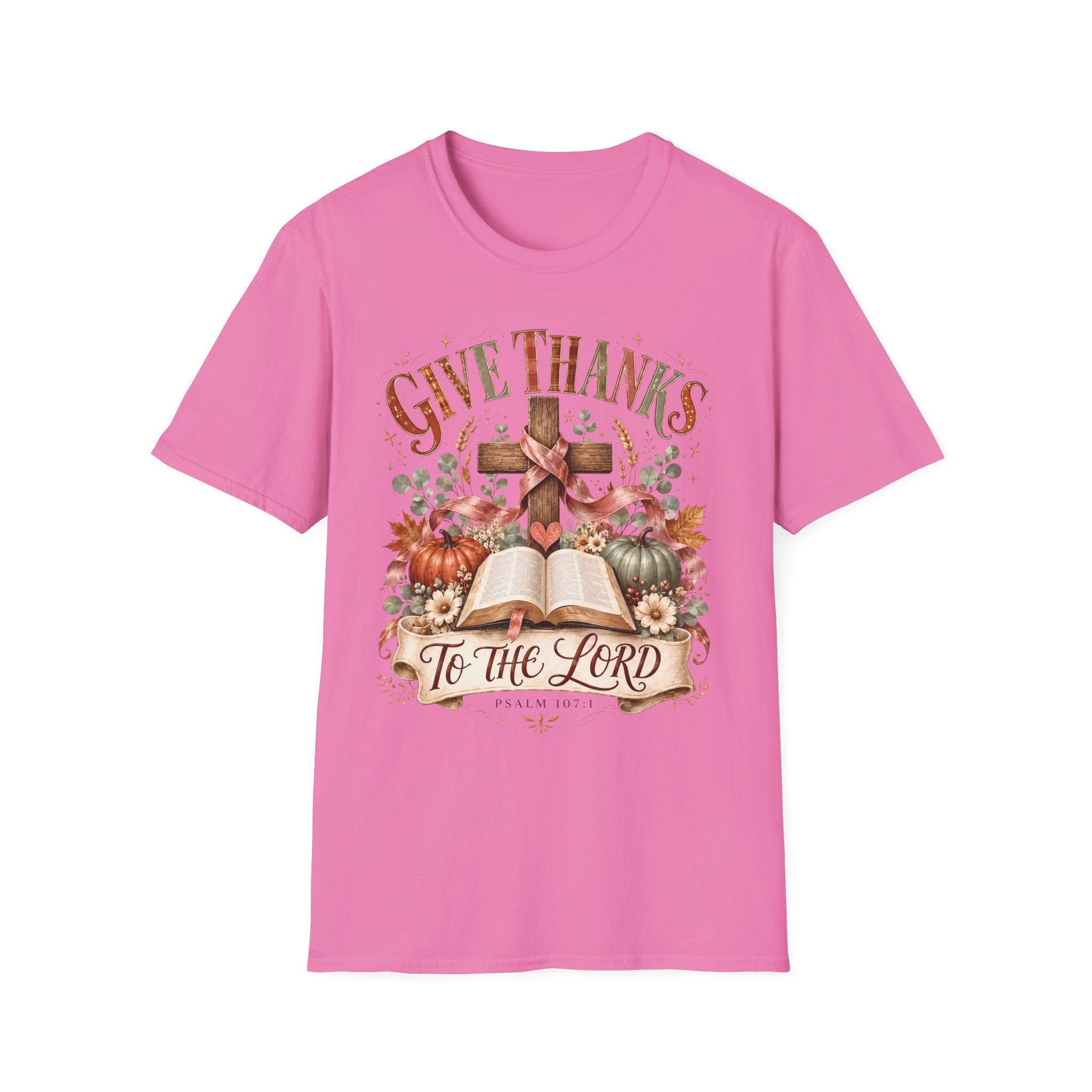 Give Thanks Christian T-Shirt — “Give Thanks to the Lord” Fall Faith Tee