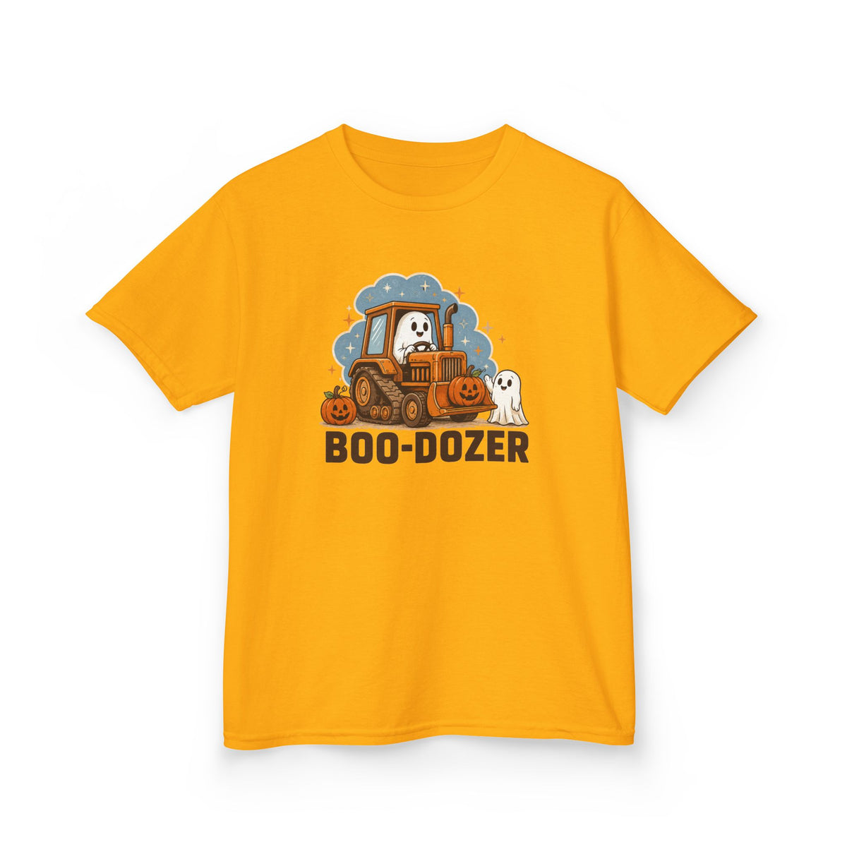 Kids Halloween 'Boo-dozer' T-Shirt — Cute Ghost Bulldozer Costume Tee