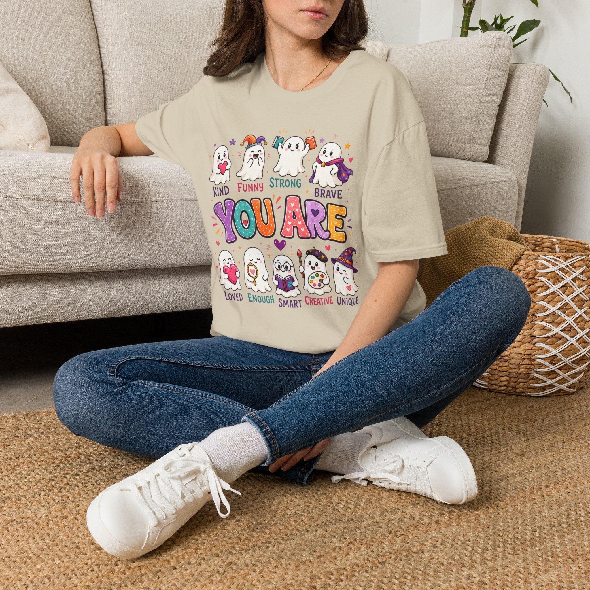 You Are Cute Ghosts T-Shirt — Kind Funny Strong Brave Inspirational Tee