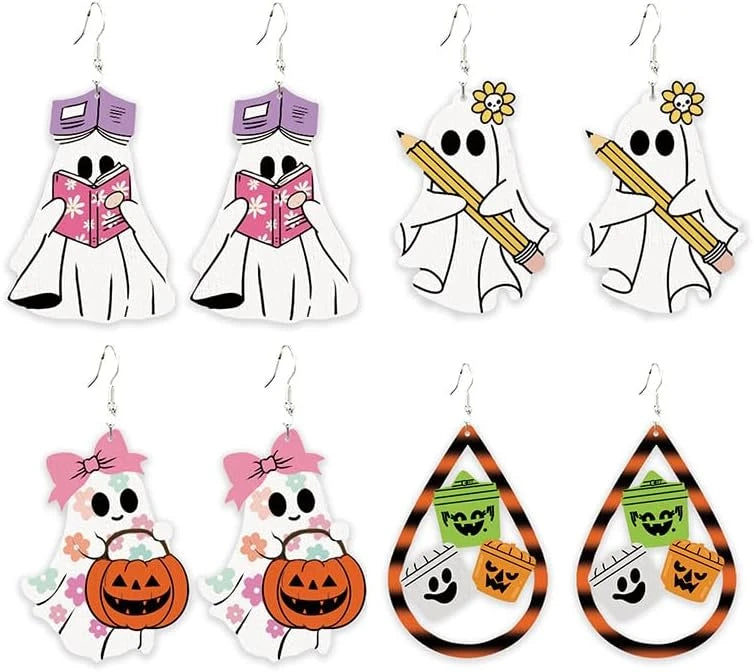 Halloween Teacher Pendant Earrings