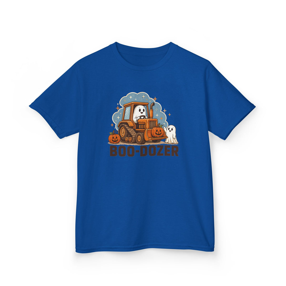 Kids Halloween 'Boo-dozer' T-Shirt — Cute Ghost Bulldozer Costume Tee