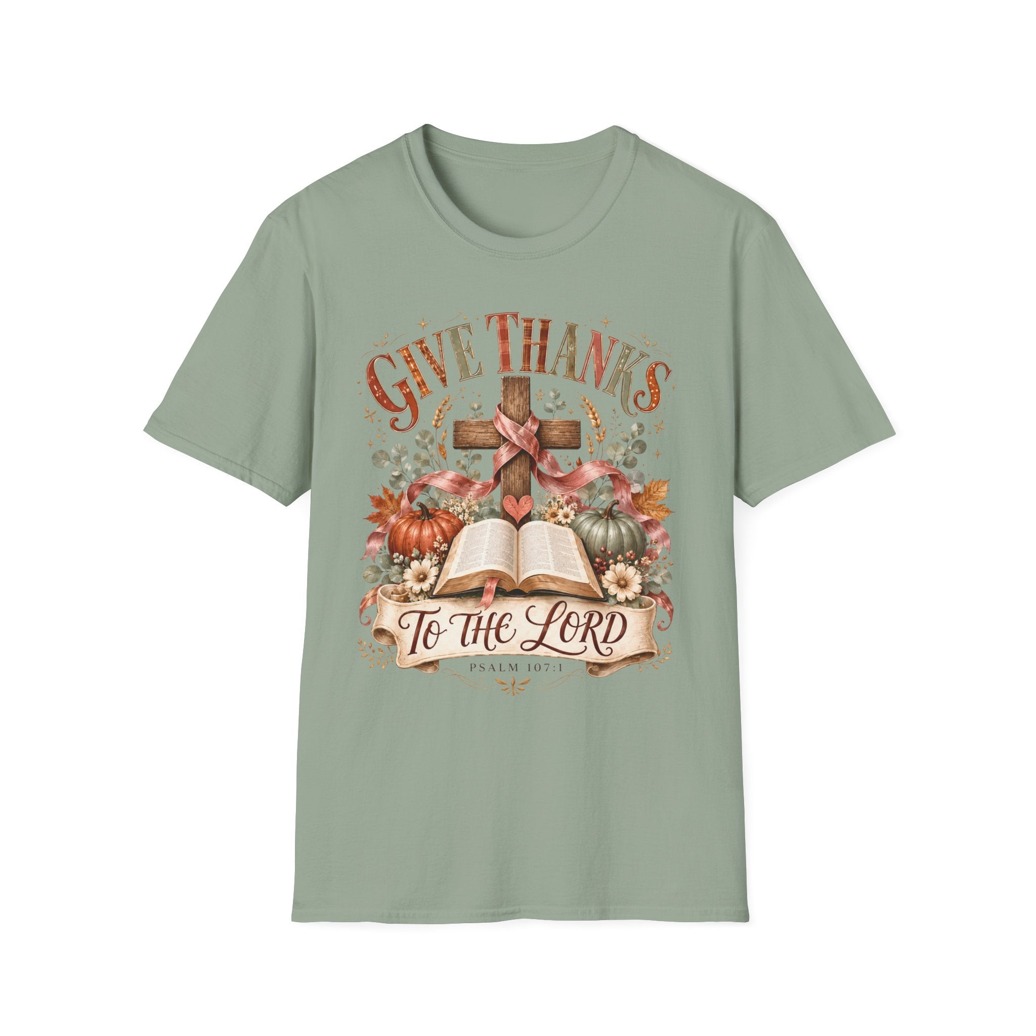Give Thanks Christian T-Shirt — “Give Thanks to the Lord” Fall Faith Tee