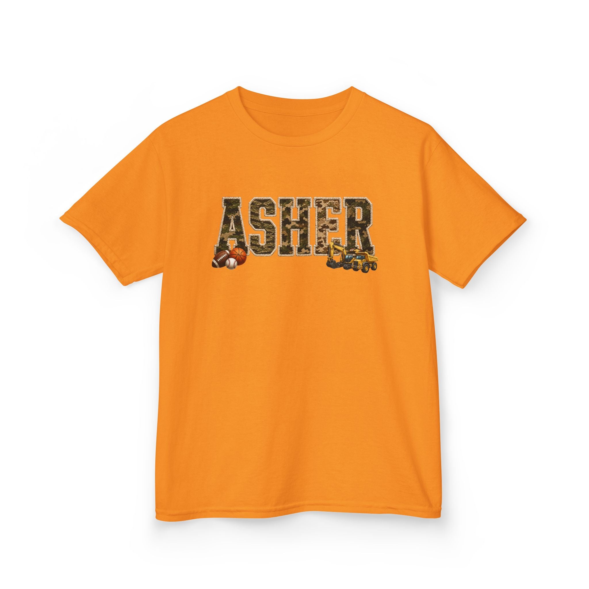 Kids T-Shirt — Personalized 'ASHER' Woodland Animals Name Tee