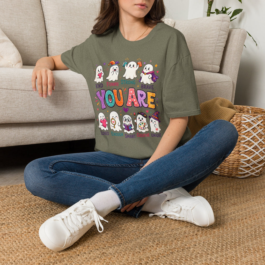 You Are Cute Ghosts T-Shirt — Kind Funny Strong Brave Inspirational Tee