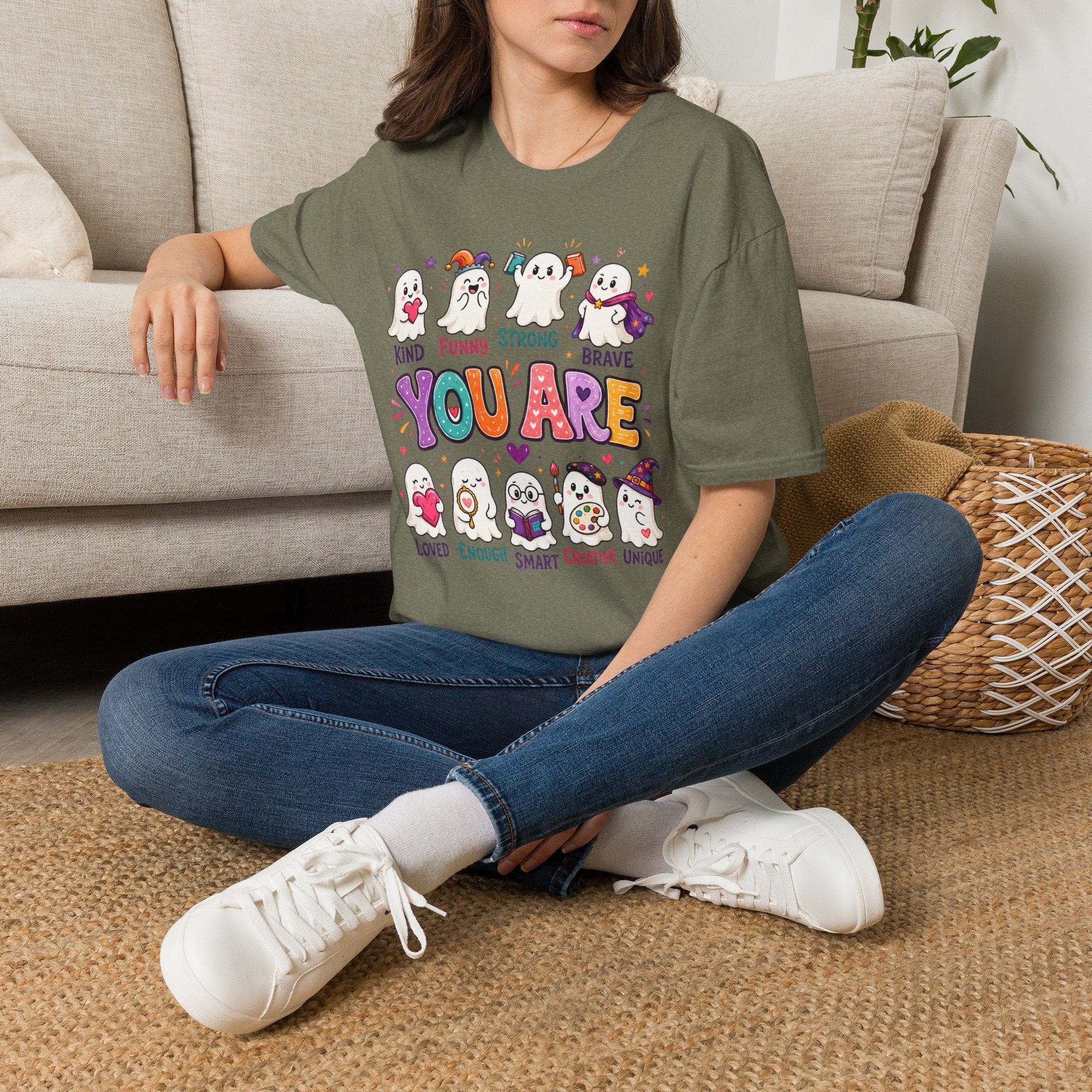 You Are Cute Ghosts T-Shirt — Kind Funny Strong Brave Inspirational Tee