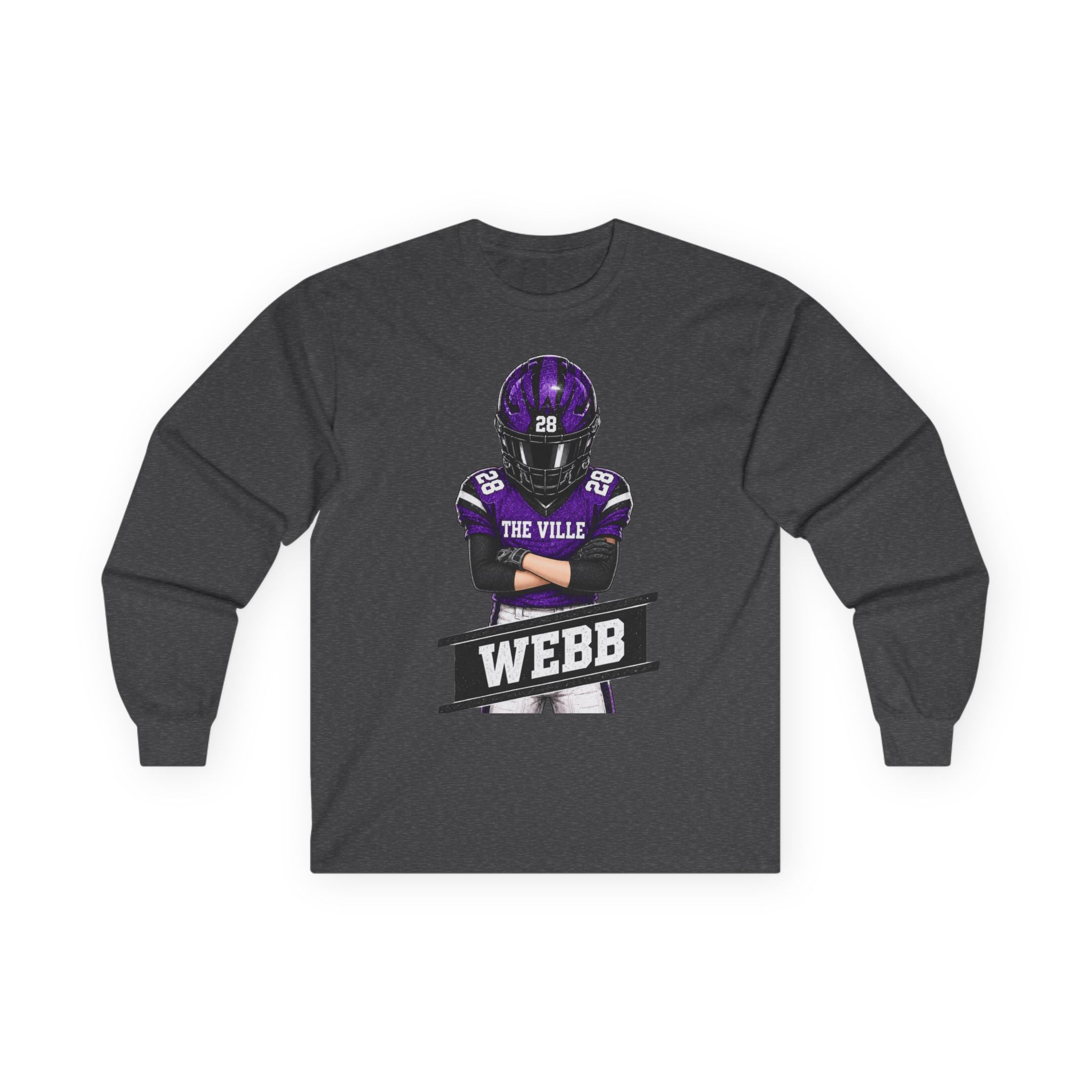 Webb Football Player Long Sleeve Tee — The Ville Team Fan Shirt