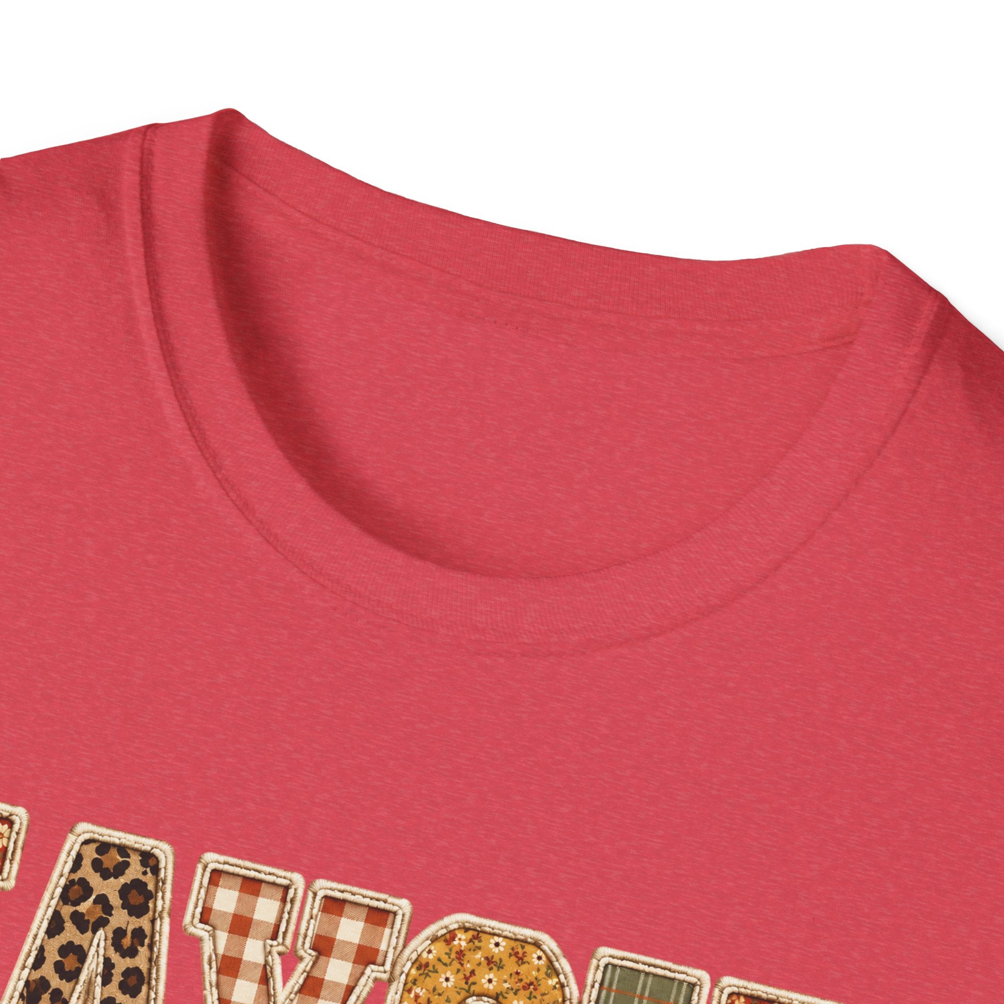 Personalized 'JAYCIE' Floral Plaid Name T-Shirt — Fall Patchwork Monogram Tee