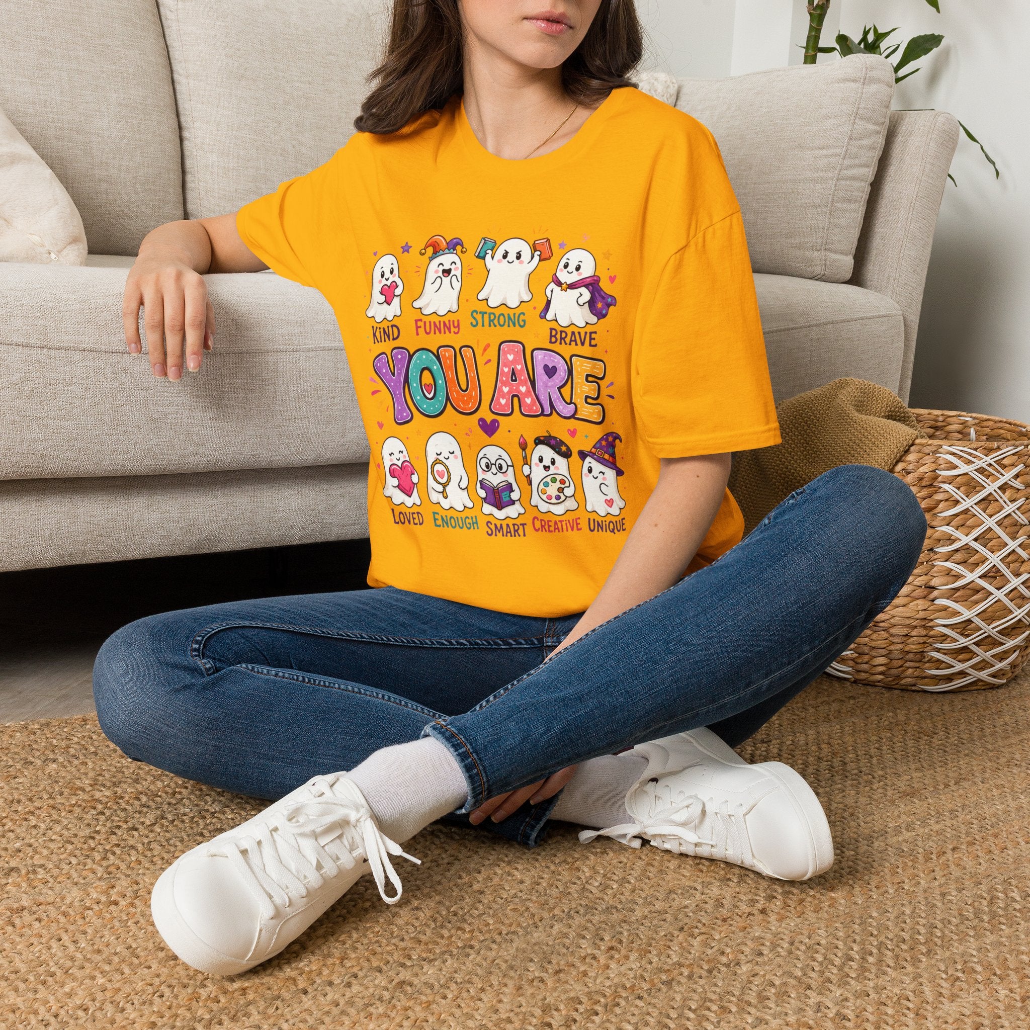 You Are Cute Ghosts T-Shirt — Kind Funny Strong Brave Inspirational Tee