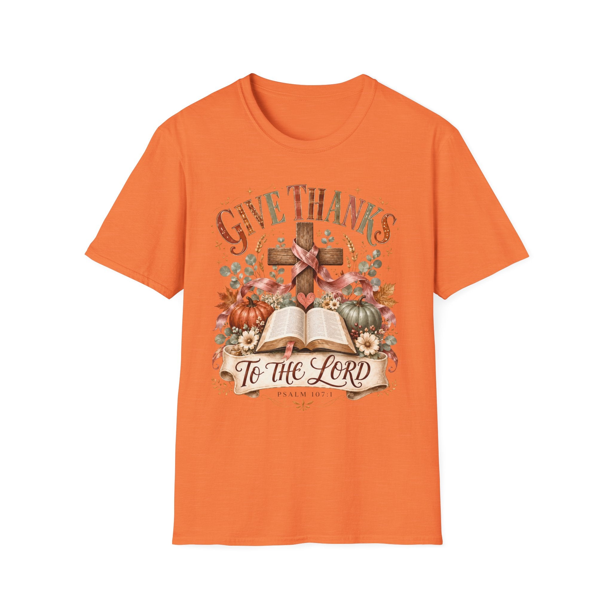 Give Thanks Christian T-Shirt — “Give Thanks to the Lord” Fall Faith Tee
