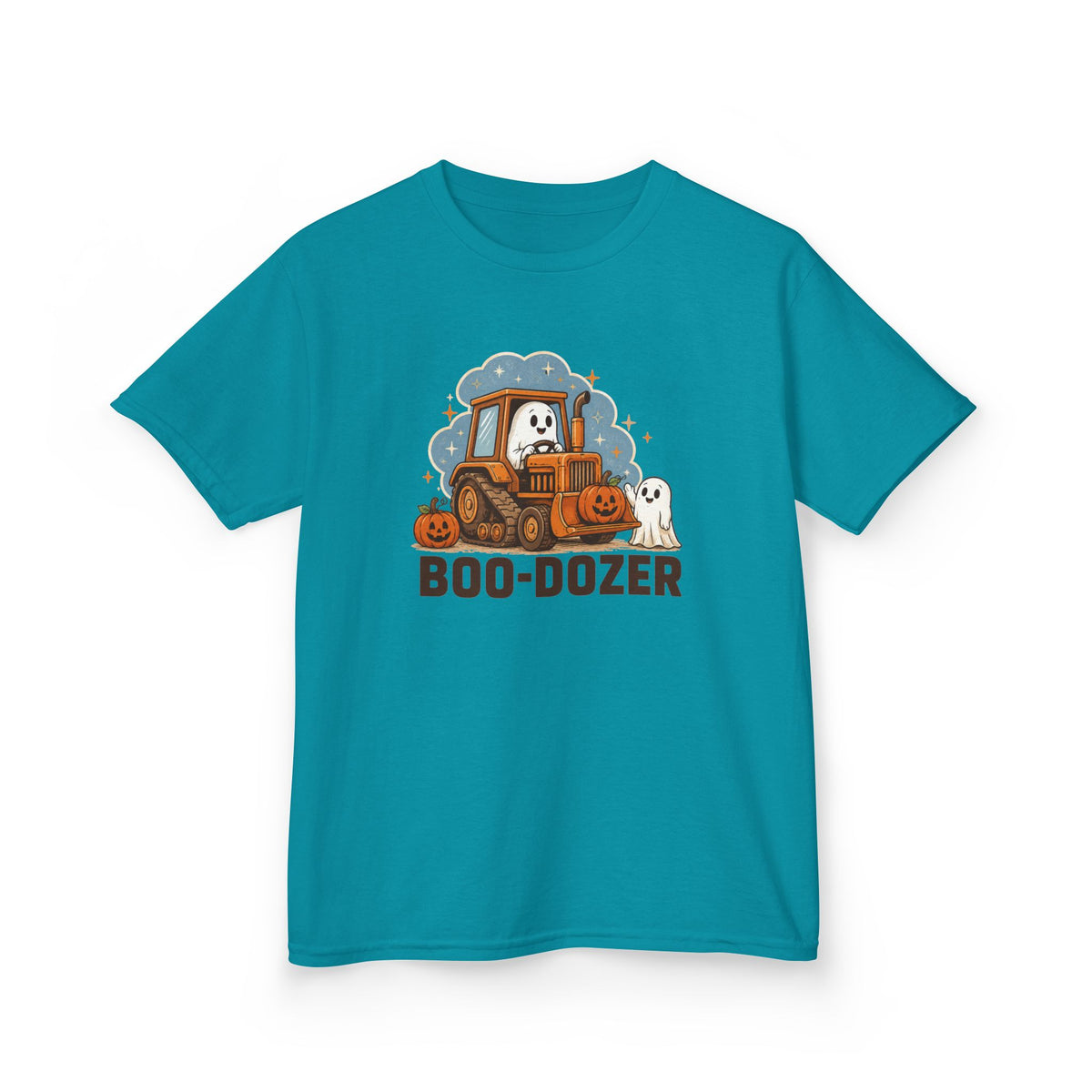 Kids Halloween 'Boo-dozer' T-Shirt — Cute Ghost Bulldozer Costume Tee