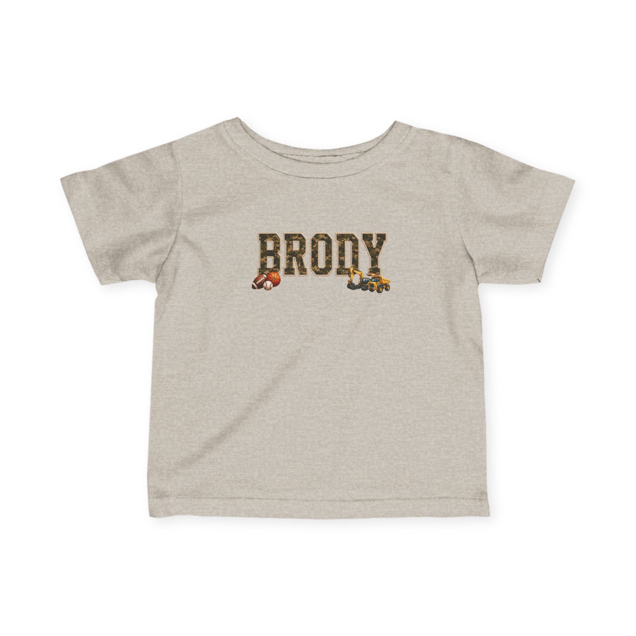 Infant Tee — "Brody" Woodland Toy Name Baby Shirt