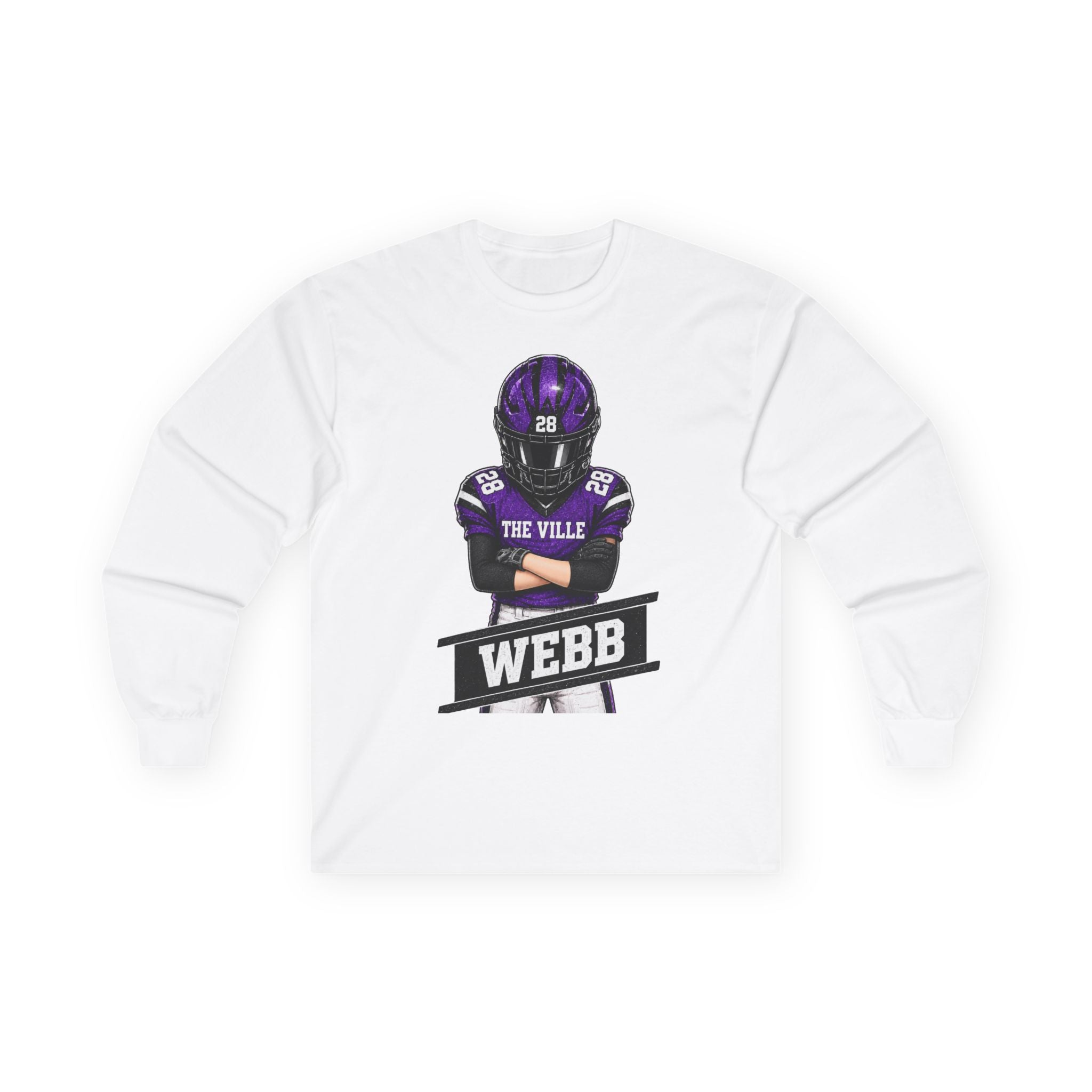 Webb Football Player Long Sleeve Tee — The Ville Team Fan Shirt