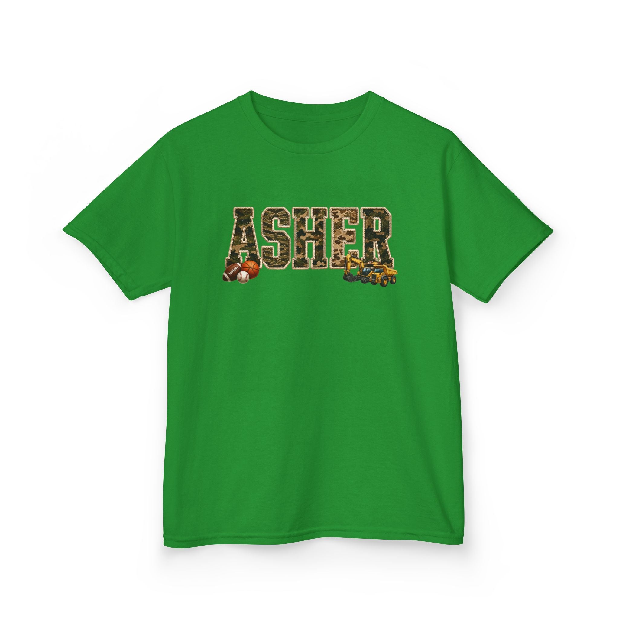 Kids T-Shirt — Personalized 'ASHER' Woodland Animals Name Tee