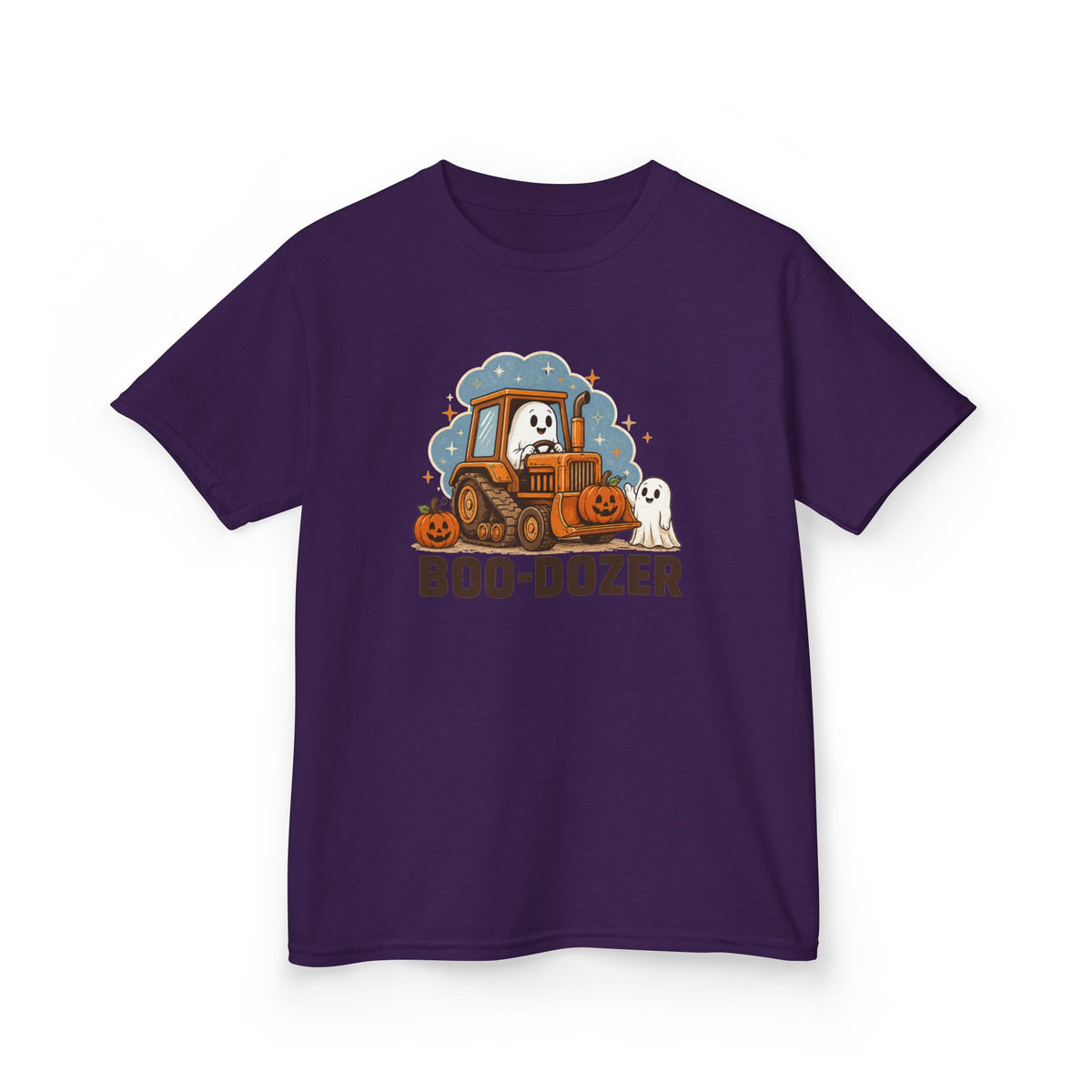 Kids Halloween 'Boo-dozer' T-Shirt — Cute Ghost Bulldozer Costume Tee