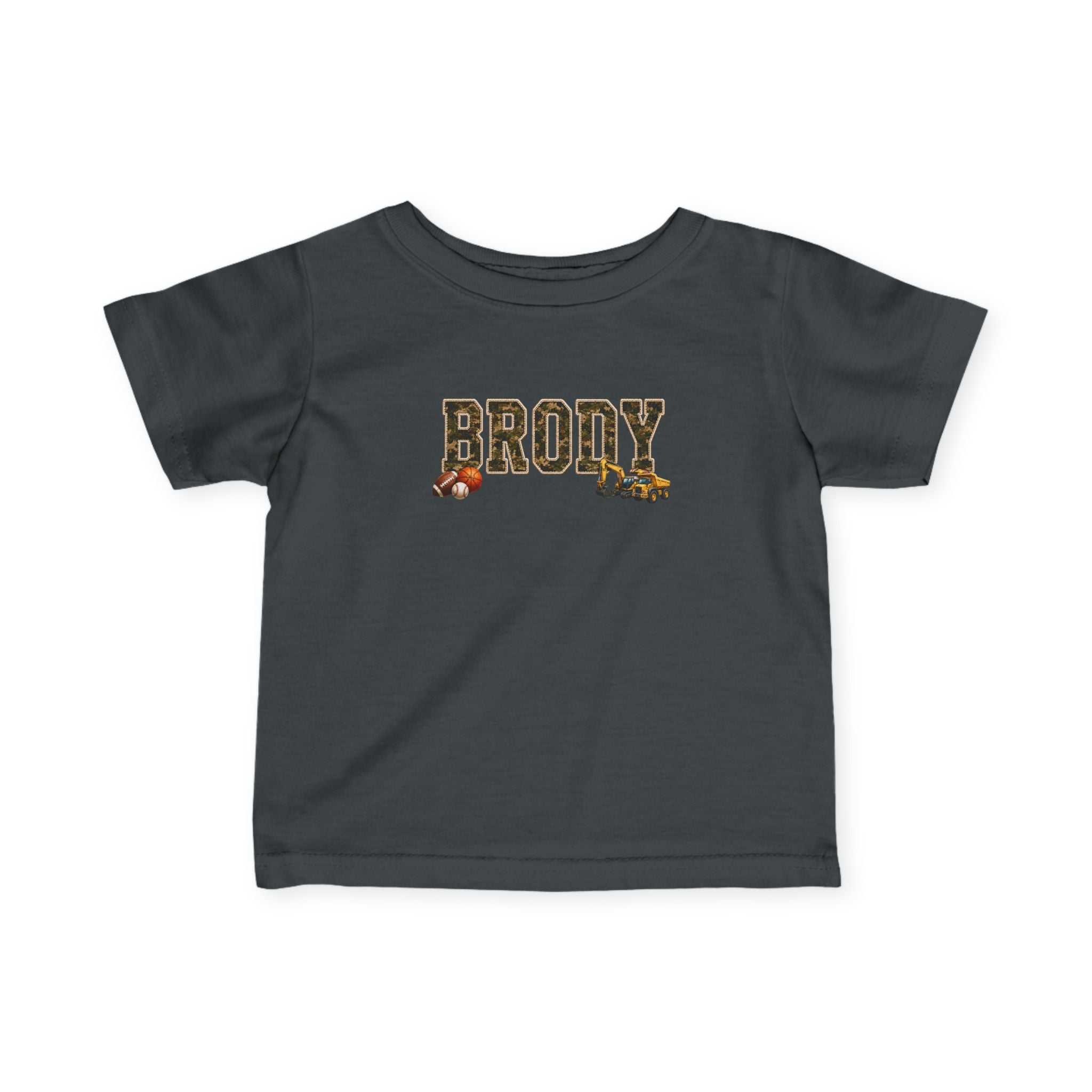 Infant Tee — "Brody" Woodland Toy Name Baby Shirt