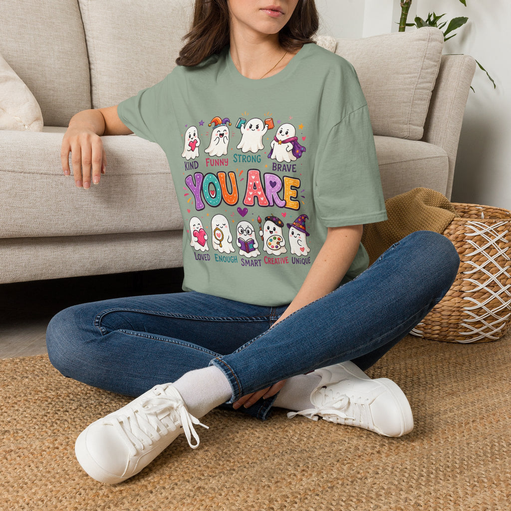 You Are Cute Ghosts T-Shirt — Kind Funny Strong Brave Inspirational Tee