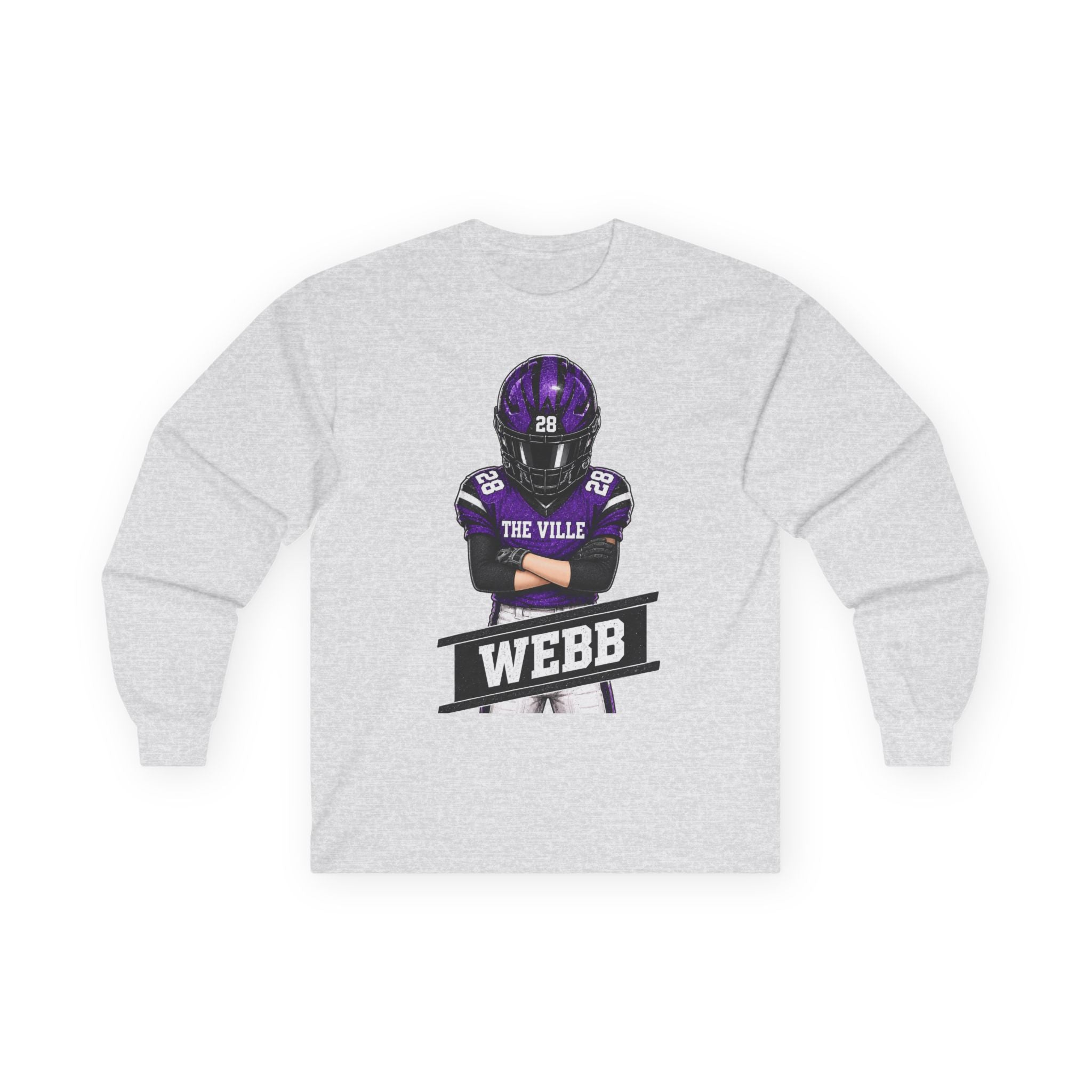 Webb Football Player Long Sleeve Tee — The Ville Team Fan Shirt