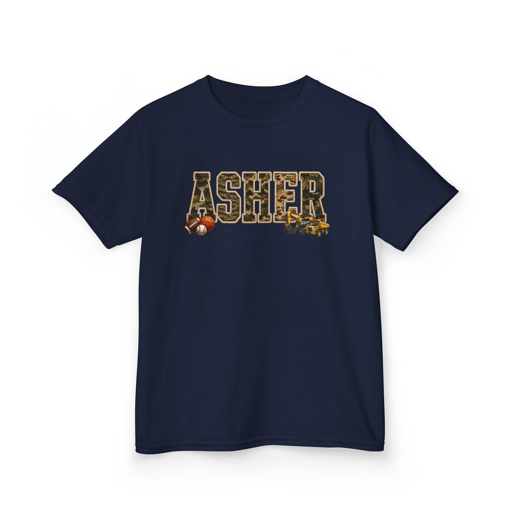 Kids T-Shirt — Personalized 'ASHER' Woodland Animals Name Tee