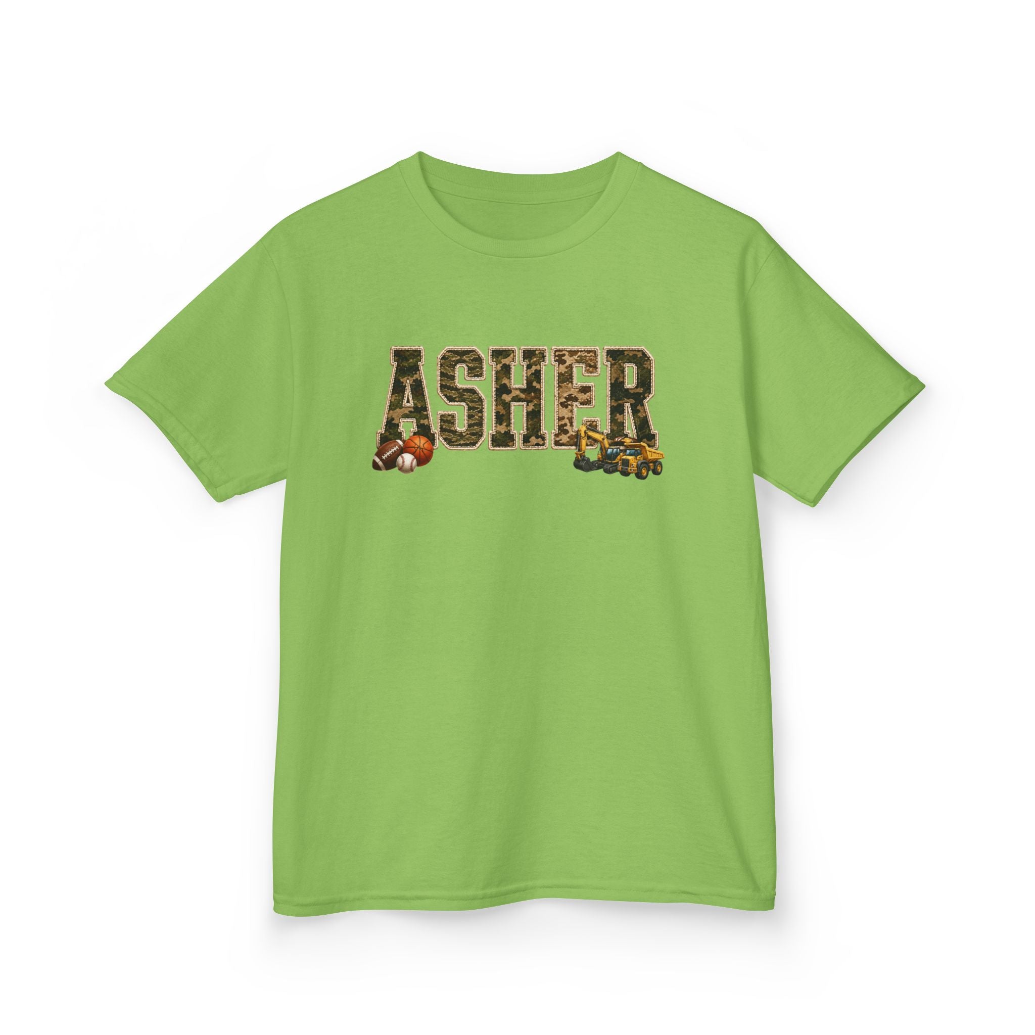 Kids T-Shirt — Personalized 'ASHER' Woodland Animals Name Tee